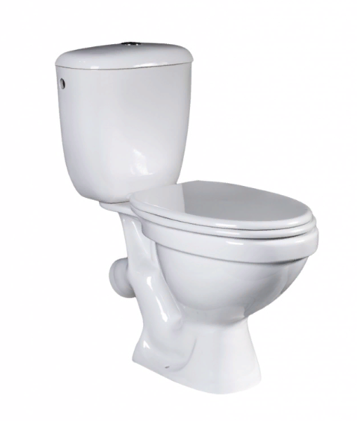 Унитаз-компакт Универсал ЦОП Бюджетный (косой выпуск, нижний подвод, крышка ПП, 1 реж.) - Изображение №1