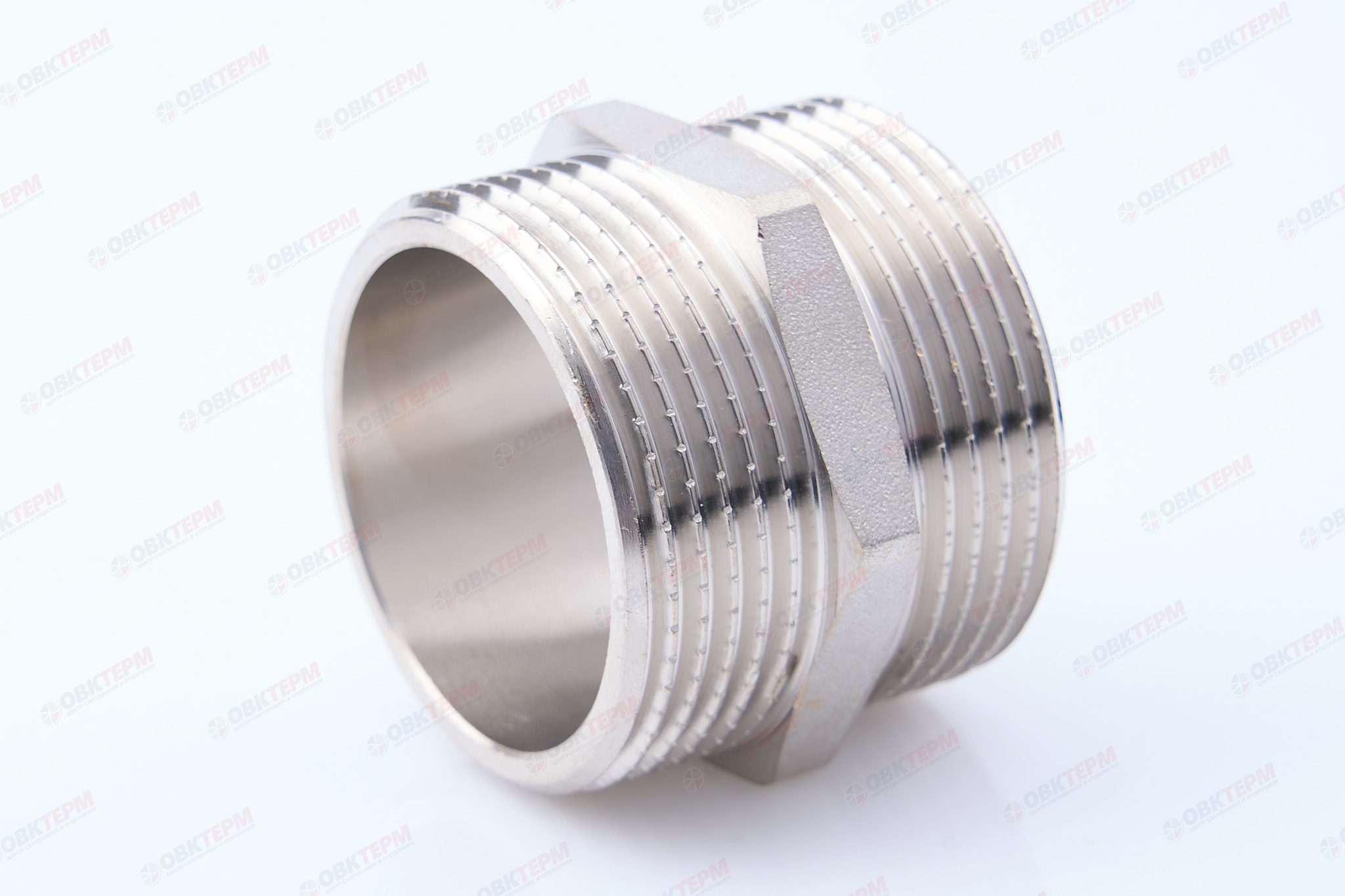 Ниппель  1 1/4"     Никель ZEISSLER  (5шт/60ящ) - Изображение №1