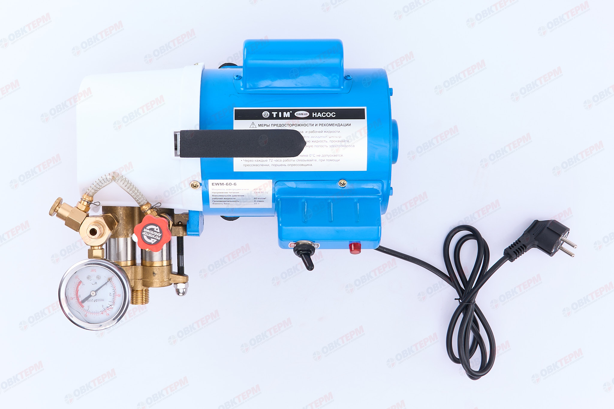 Опрессовыватель электрический (400Вт, 6л/мин, 6МПа)       TIM  EWM-60-6 - Изображение №4