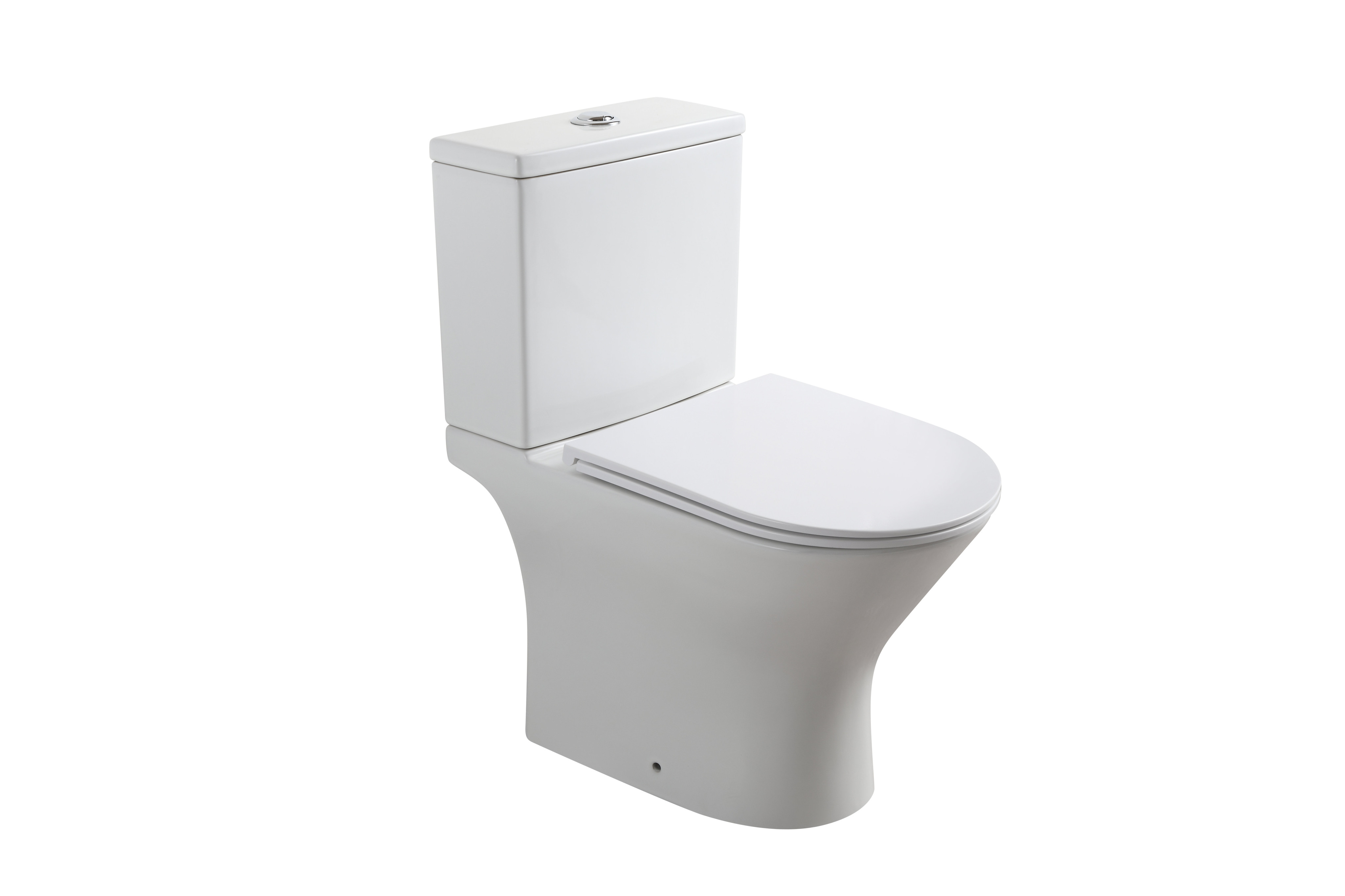 Унитаз-компакт EVA GOLD EG302, безободковый, сиденье тонкое ДП, крепления - Изображение №1