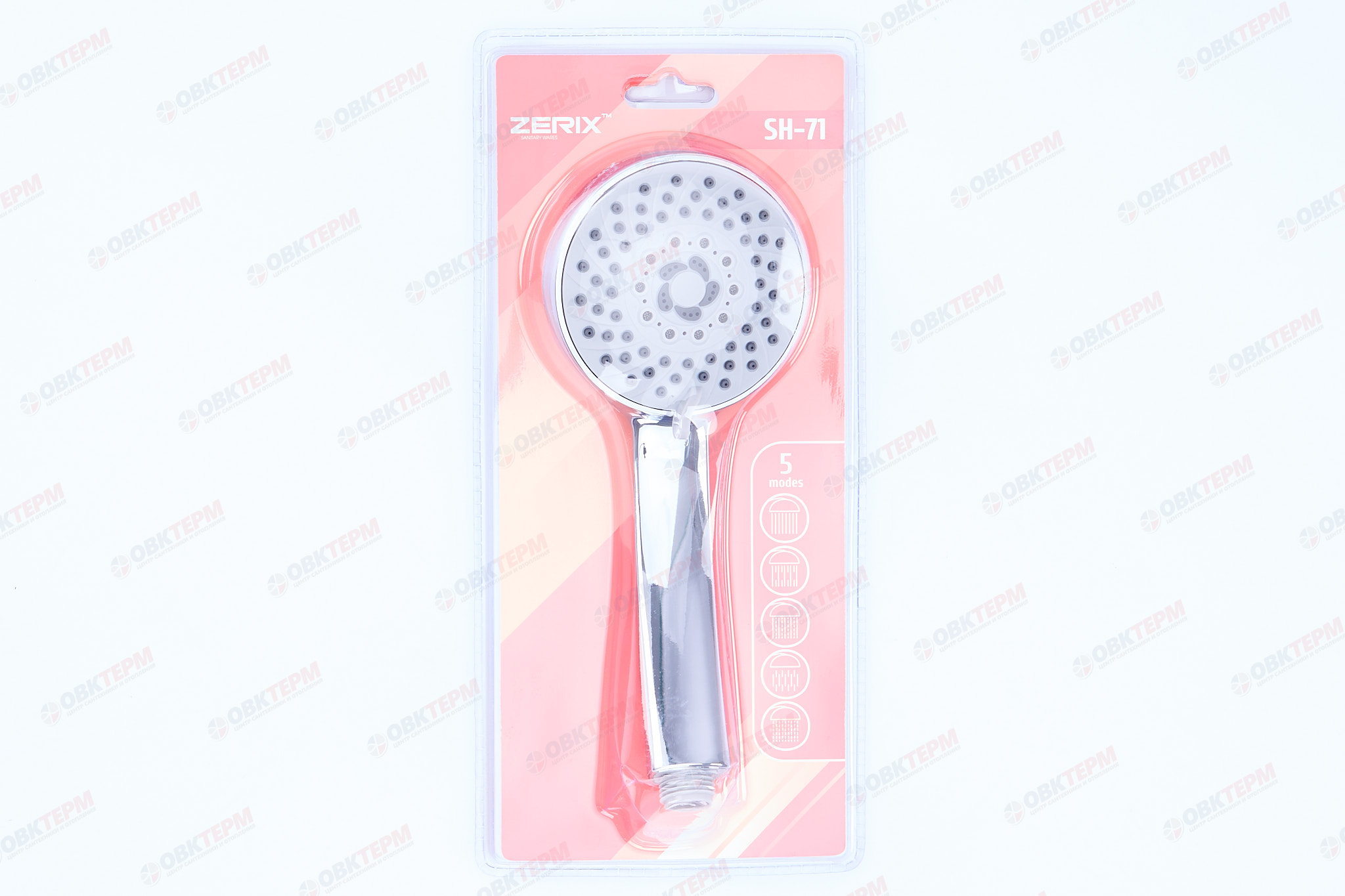Лейка д/душа ручная ZERIX  SH-71  ( 5 режимов) (30шт/ящ) - миниатюра №6