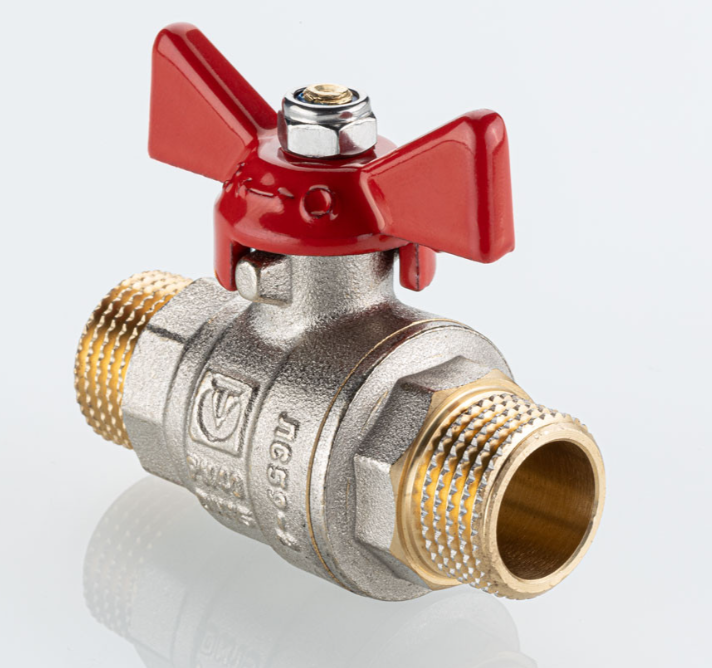 Кран шаровый        Valtec      1/2" НН     бабочка  BASE ГОСТ (192/12) - Изображение №1