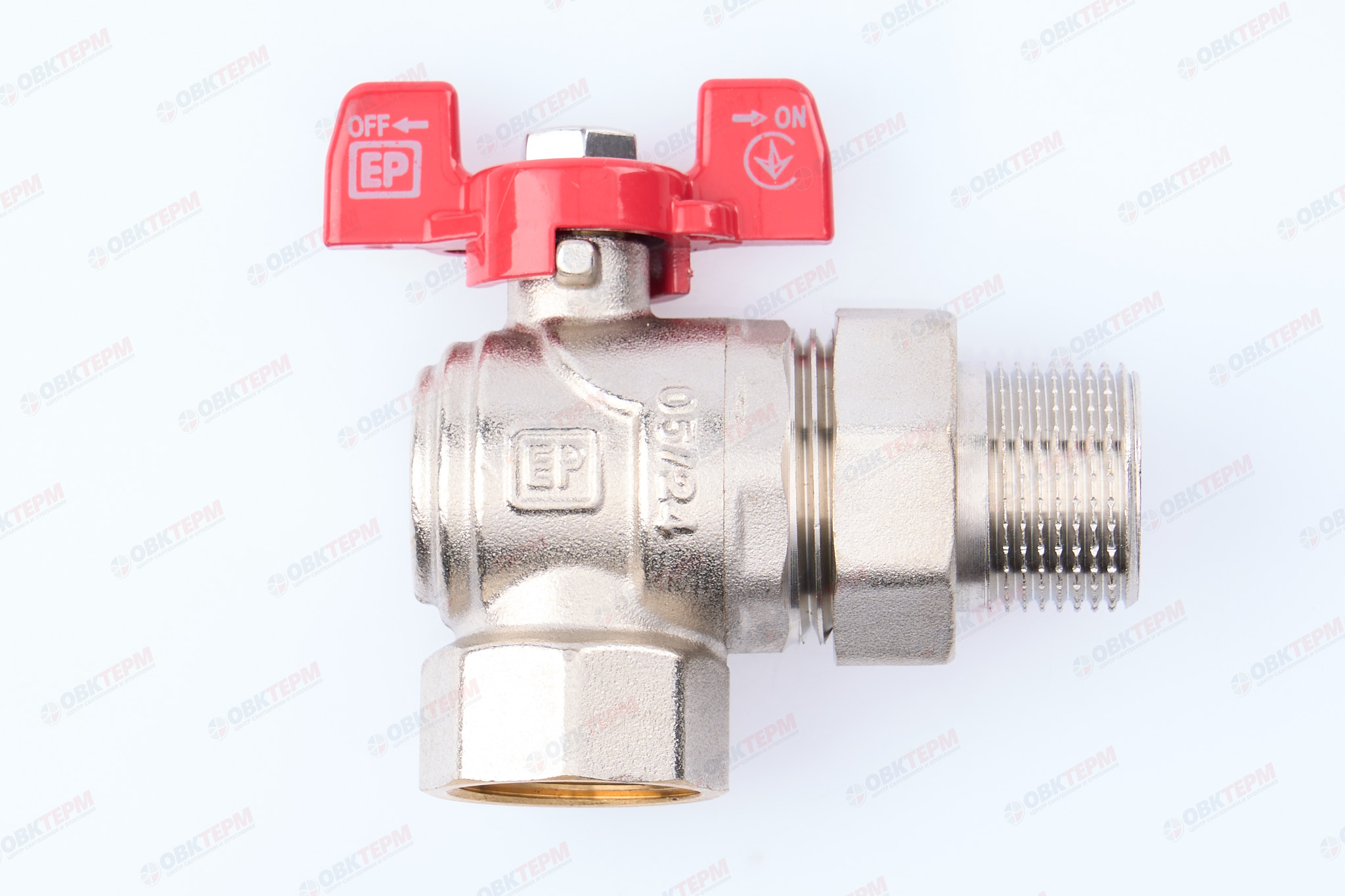 Кран шаровый с американкой угловой   EUROPRODUCT     3/4"  ВН     (48 шт) - Изображение №2