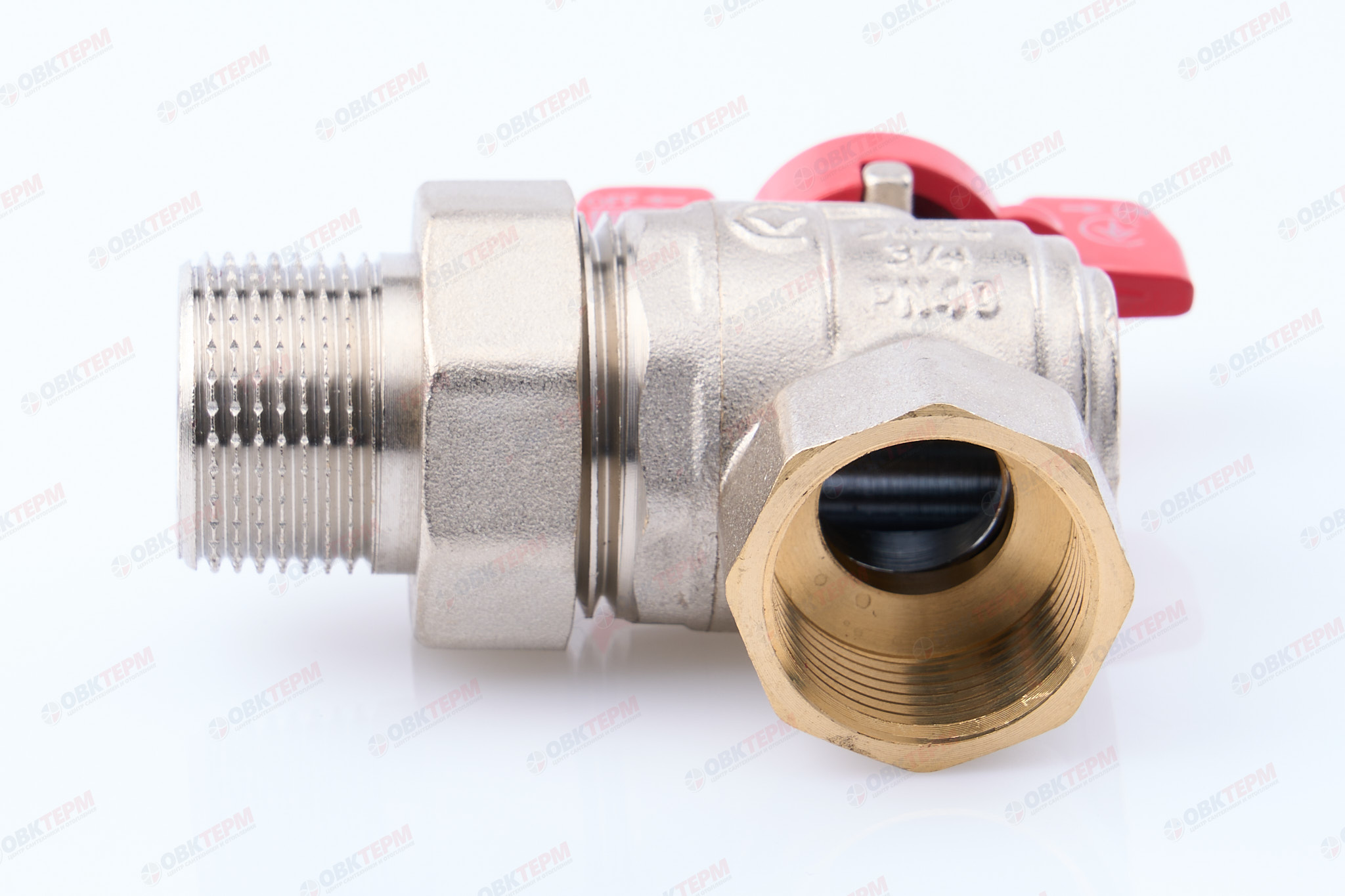 Кран шаровый с американкой угловой   EUROPRODUCT     3/4"  ВН     (48 шт) - Изображение №3