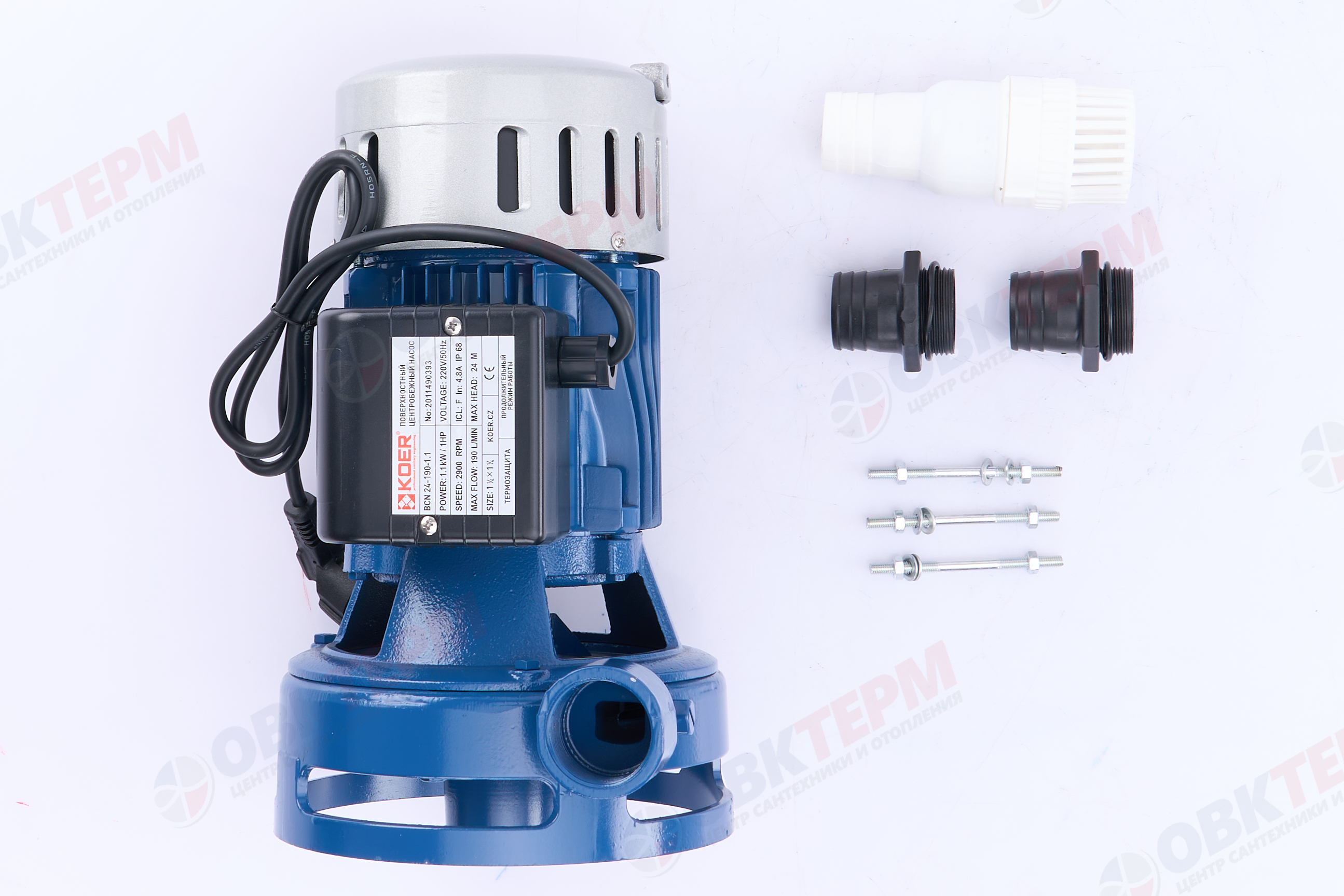 Насос центробежный  BCN 24-190-1.1 NEW  KOER вертикальный  (БЦ-2)  (1.1кВт/190л.м./24м.) - миниатюра №8