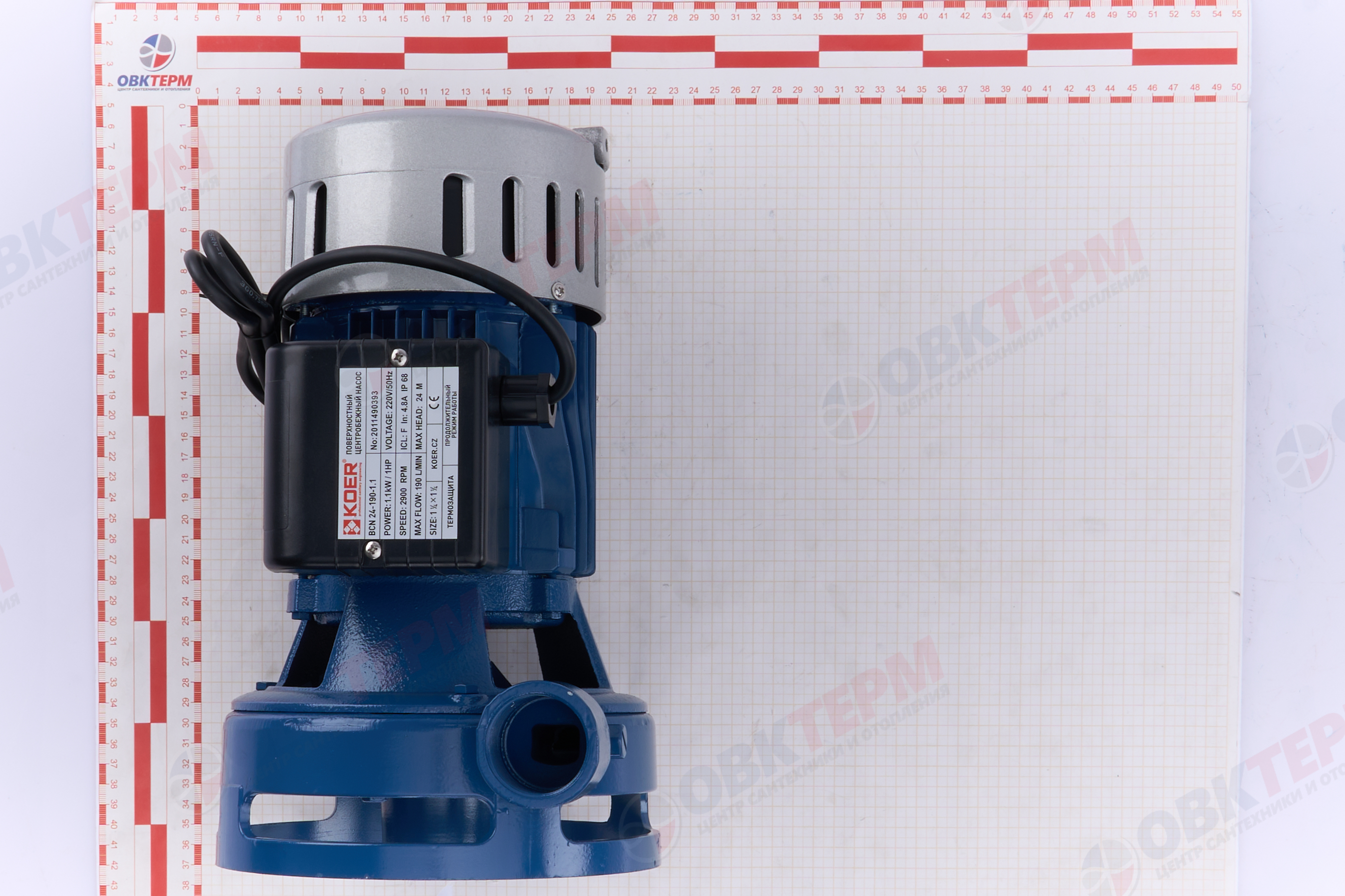 Насос центробежный  BCN 24-190-1.1 NEW  KOER вертикальный  (БЦ-2)  (1.1кВт/190л.м./24м.) - миниатюра №9