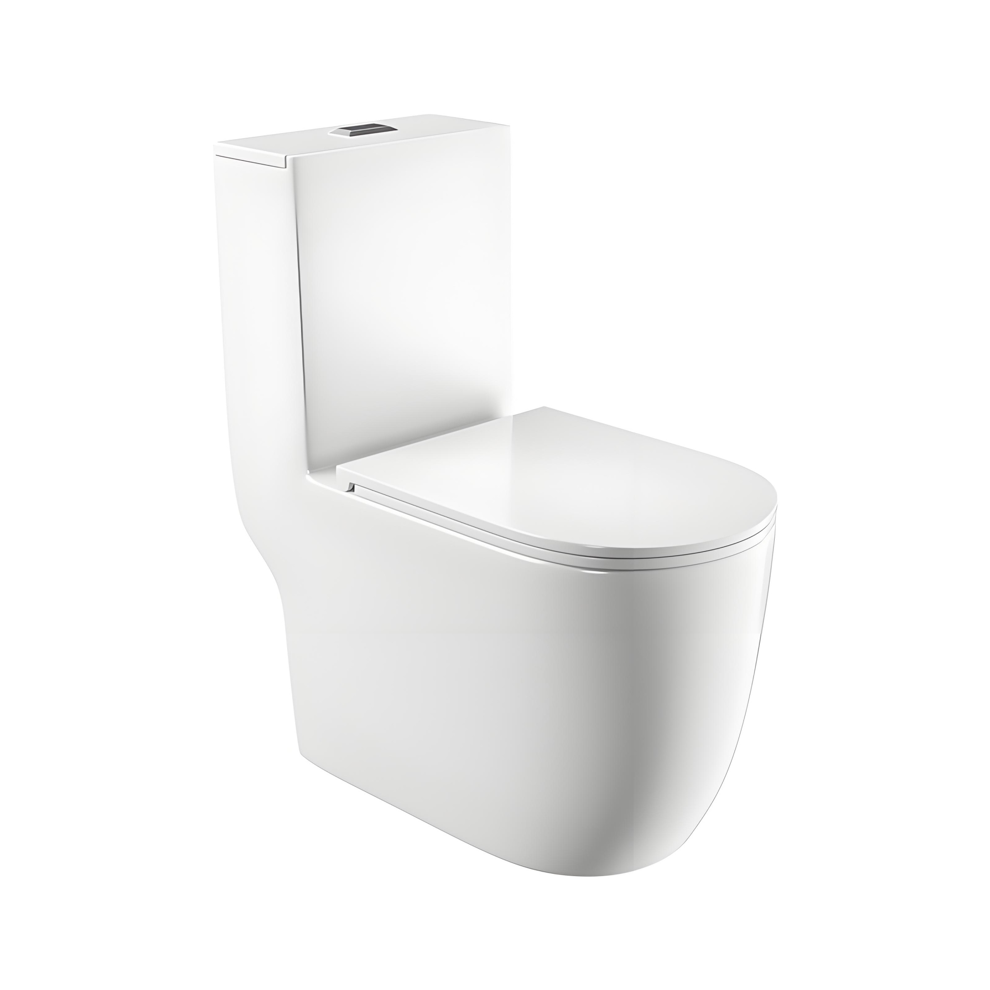 Унитаз-моноблок EVA GOLD EG406T, (безободковый ,сиденье тонкое ДП,арматура с гофрой и подводкой) - Изображение №1