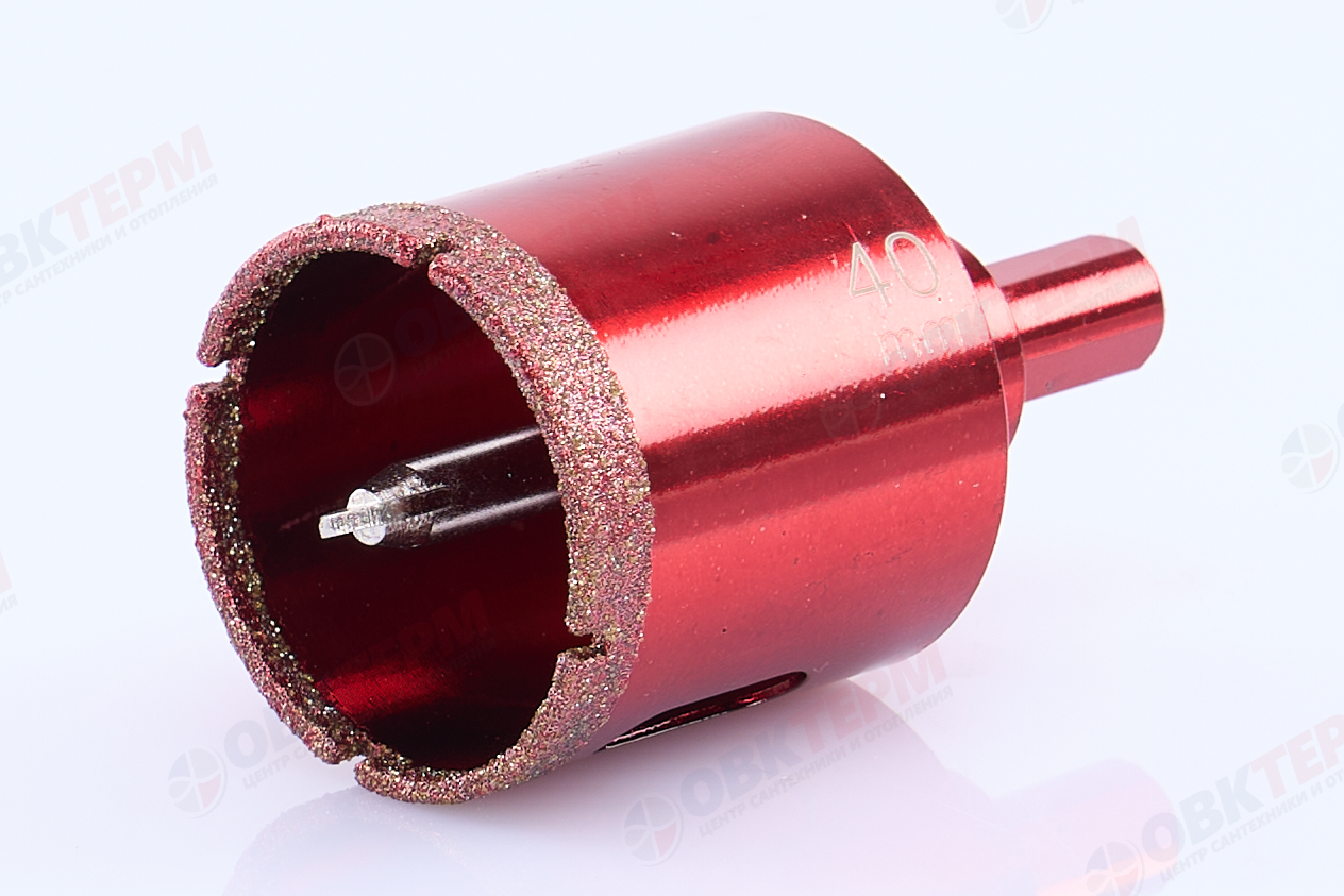 Коронка алмазная по керамограниту и мрамору с напр.сверлом 40 мм Hardcore - Изображение №2