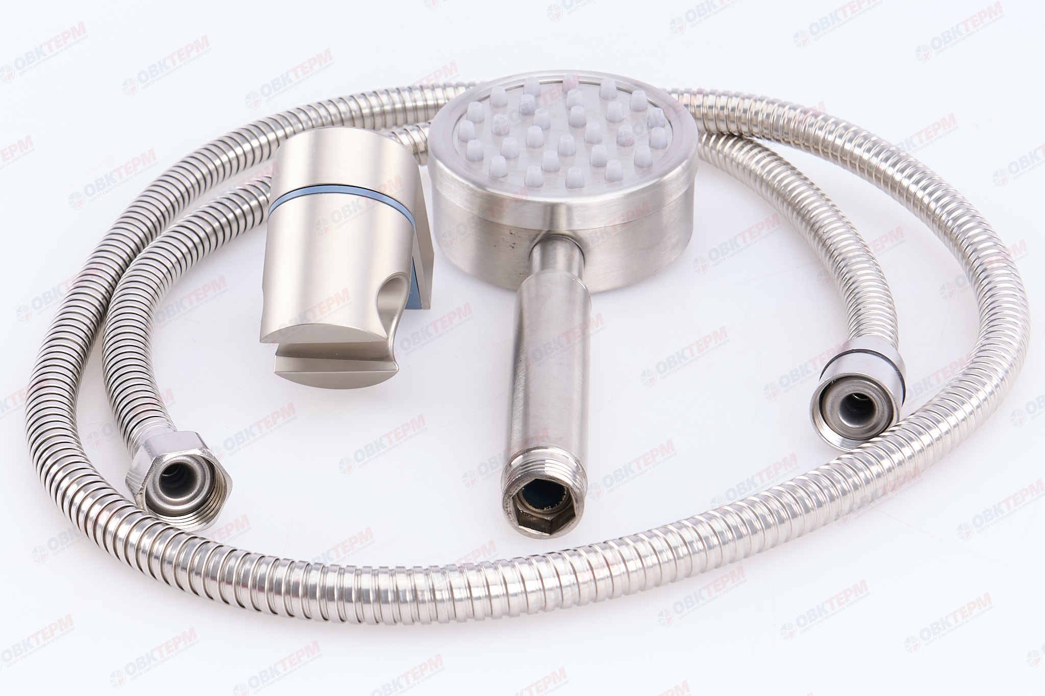 Душевой набор ZERIX SHOWER SET-04 SUS нерж. стали SUS304 (шланг, лейка, кронштейн) (20 шт/ящ) - Изображение №3
