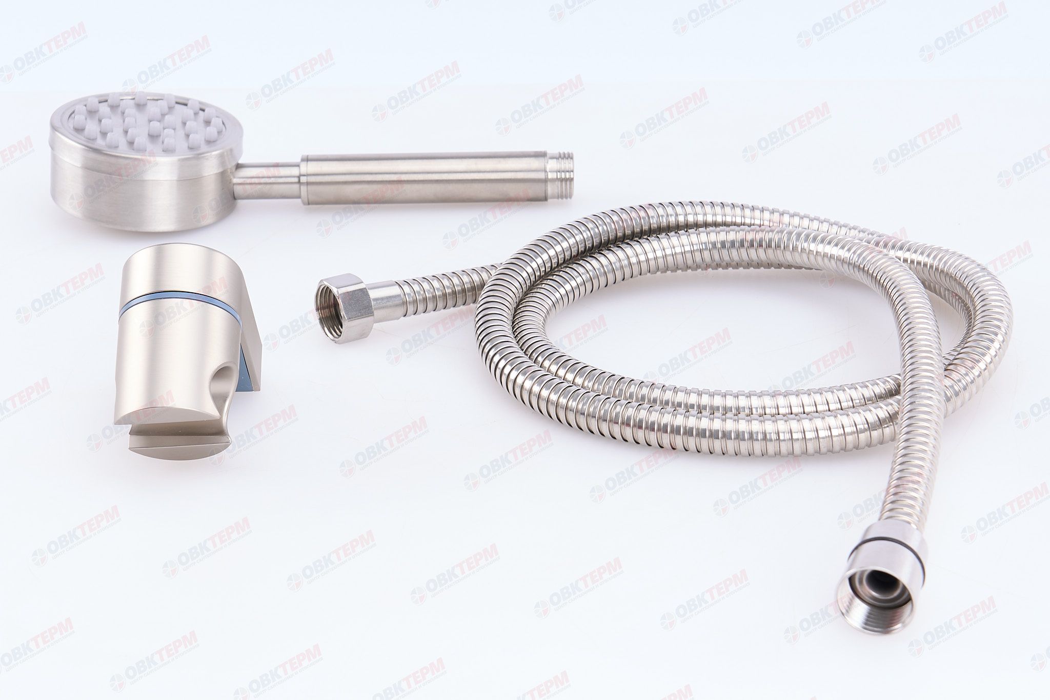 Душевой набор ZERIX SHOWER SET-04 SUS нерж. стали SUS304 (шланг, лейка, кронштейн) (20 шт/ящ) - Изображение №4