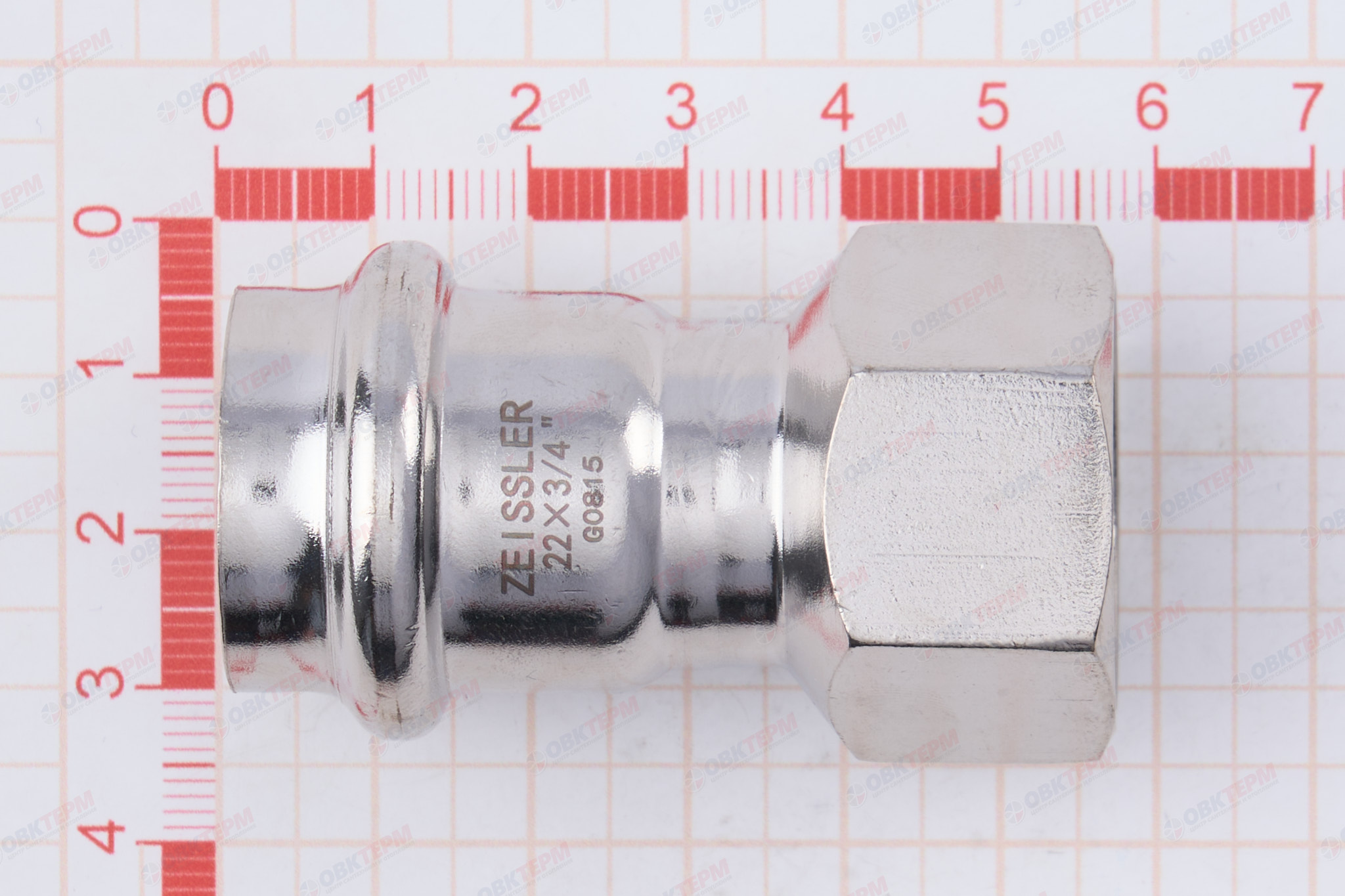 Муфта пресс из нерж.ст.  22 х 3/4"В   TIM  (110/5) - Изображение №5
