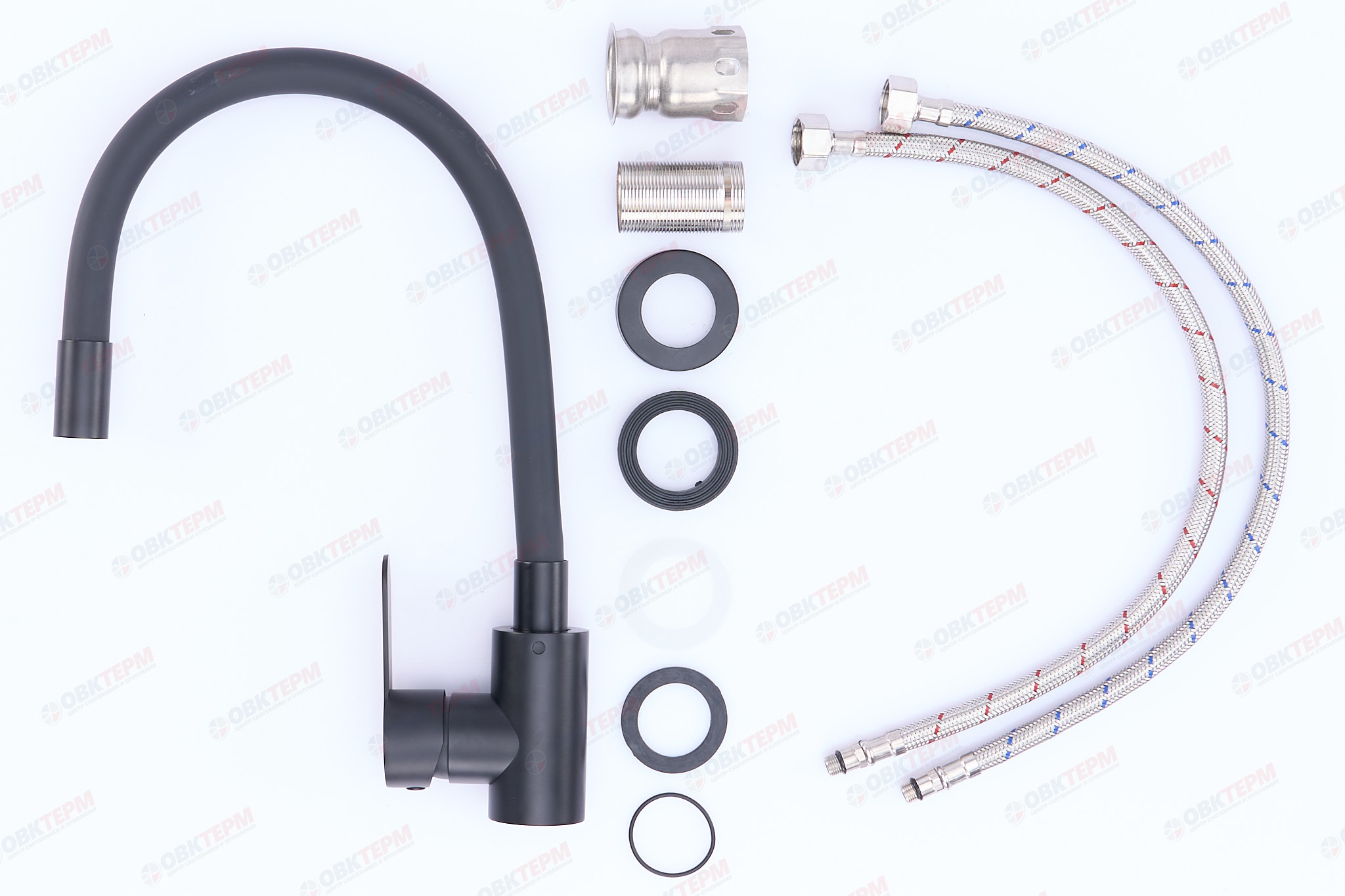 Смеситель д/кухни нерж/сталь ZERIX DAX-011 BLACK REFL.BLACK 10 шт/ящ - миниатюра №2