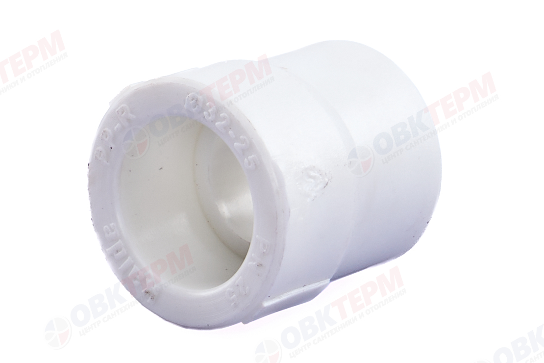 Муфта переход.  ВВ  32*25   БЕЛАЯ PP-R   (KALDE)    (400) - Изображение №2