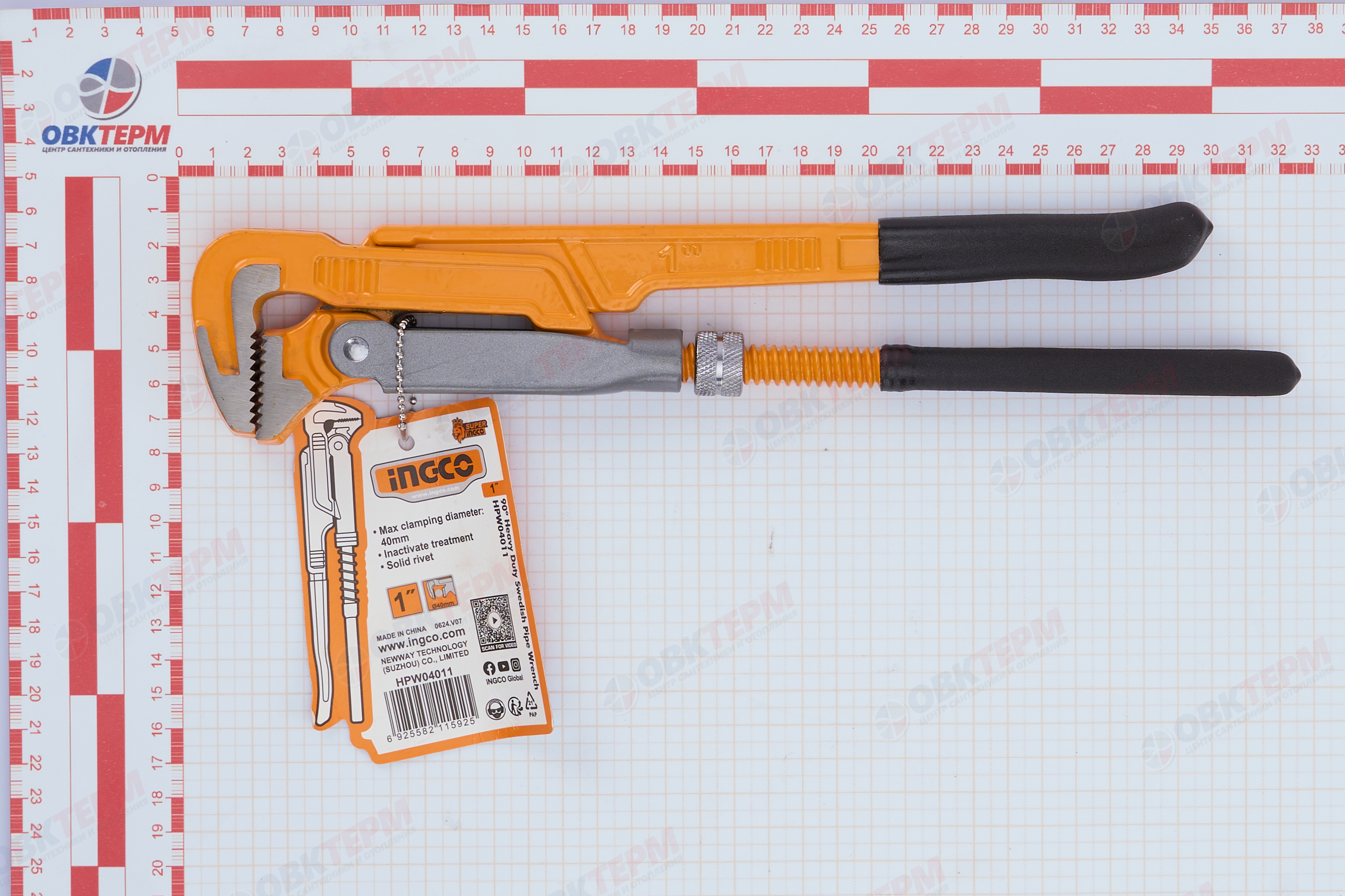 Ключ трубный рычажный 1" INGCO - миниатюра №8