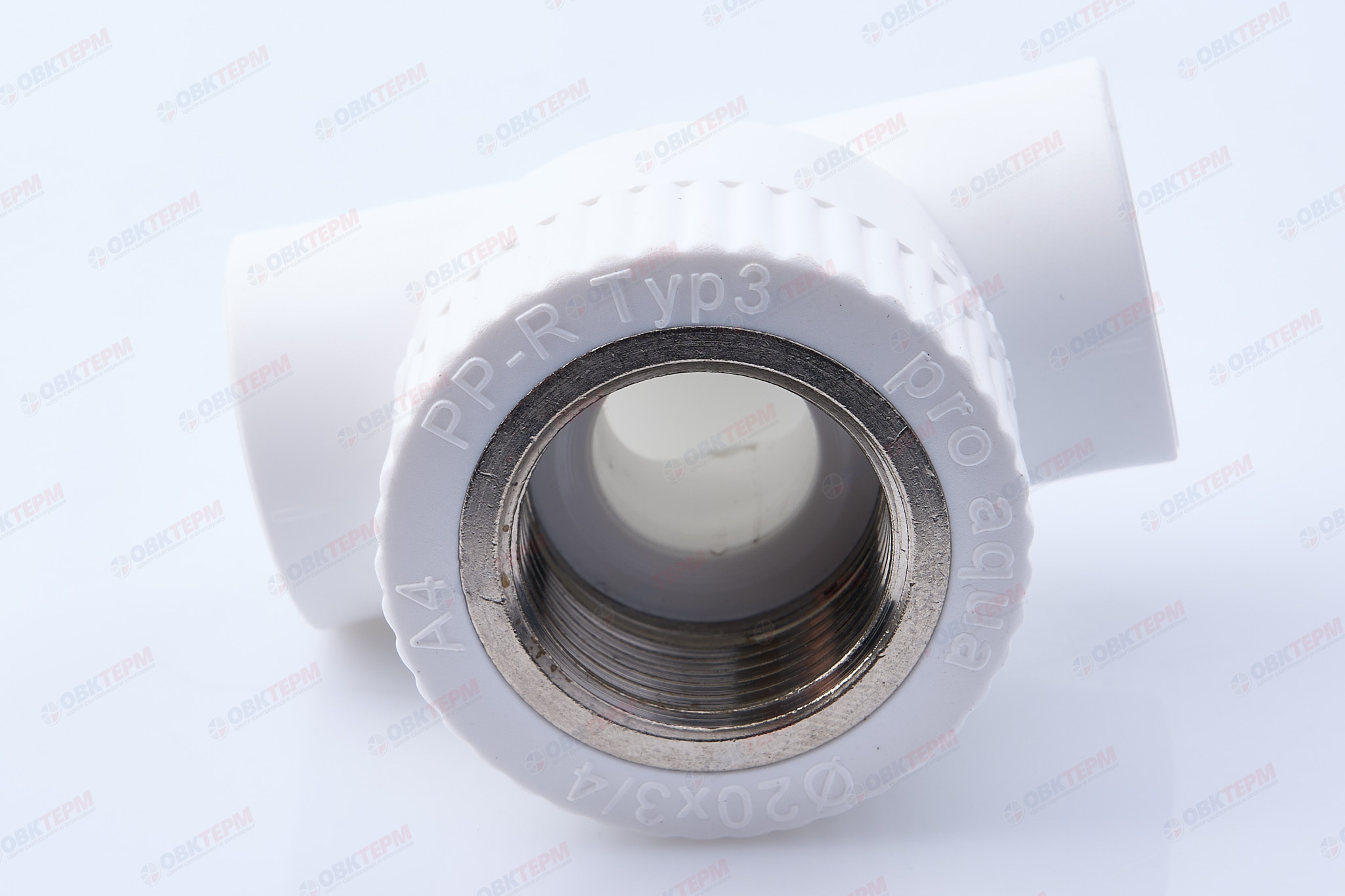 Тройник с МРВ 20 * 3/4" * 20   БЕЛЫЙ   (PRO AQUA)     (100/10) - миниатюра №3