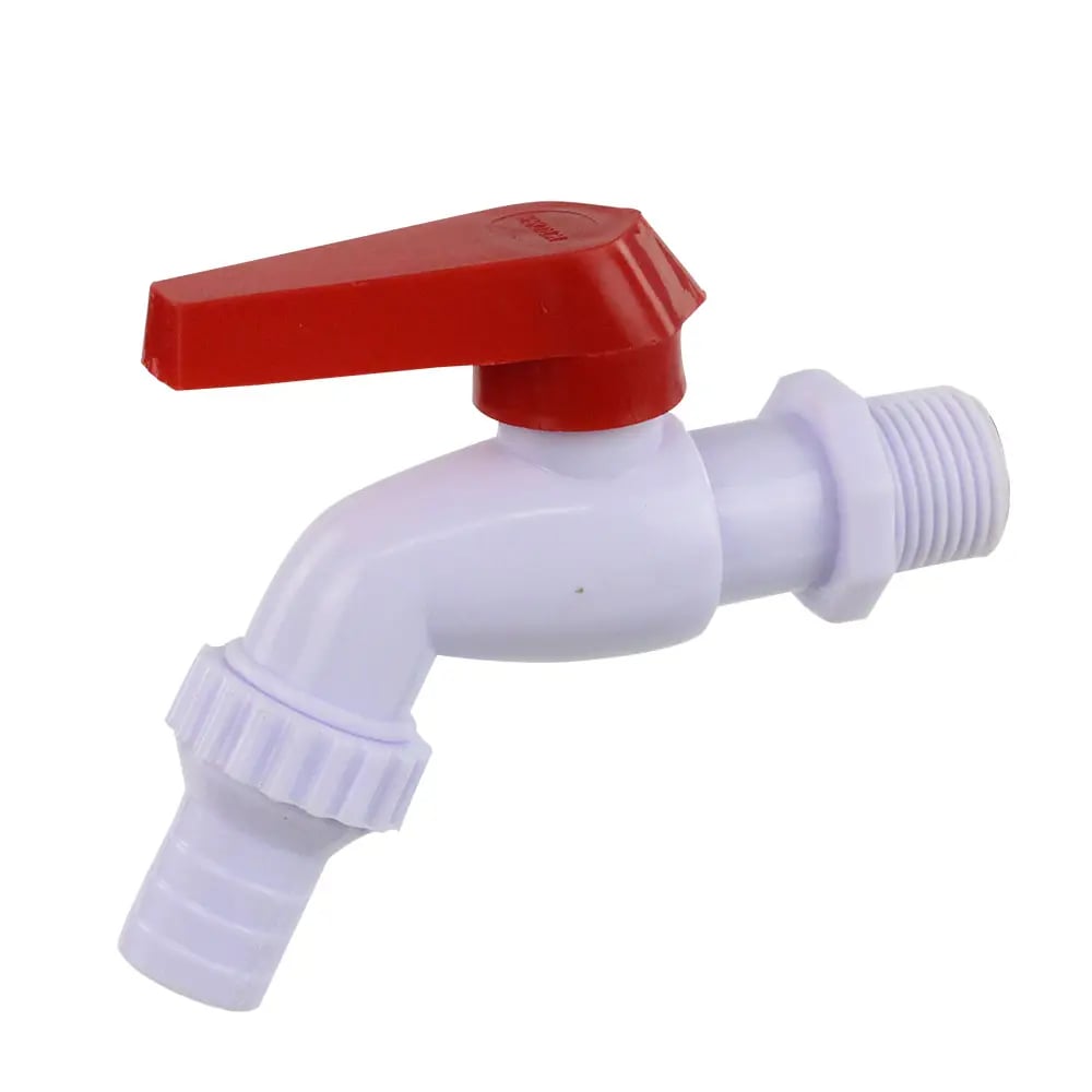 Кран шаровый пластиковый  ПИВНОЙ     1/2"   (белый)  PLAMIX PVI-BOX-1/2 (240шт) - Изображение №2