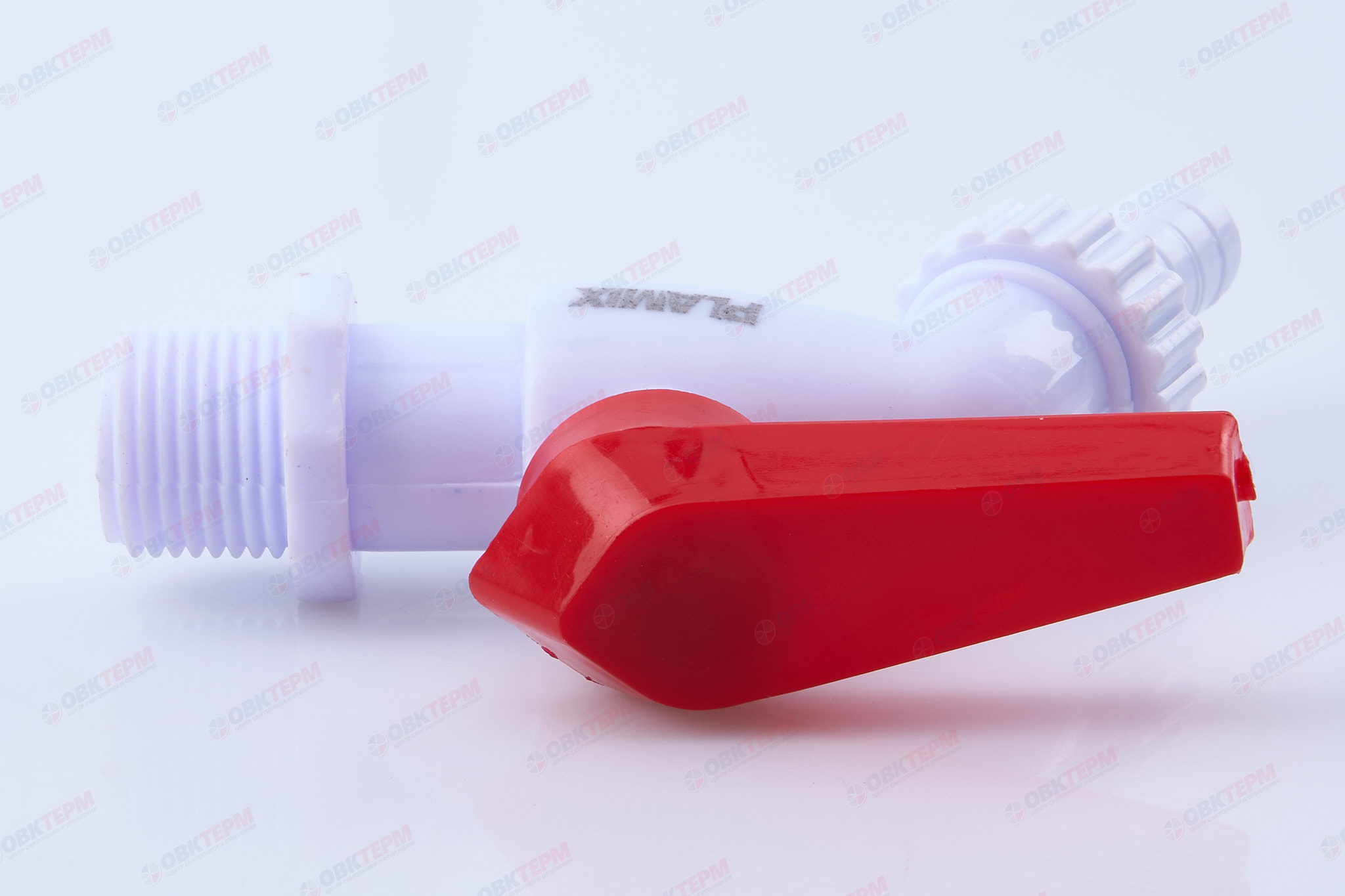 Кран шаровый пластиковый  ПИВНОЙ     1/2"   (белый)  PLAMIX PVI-BOX-1/2 (240шт) - миниатюра №6