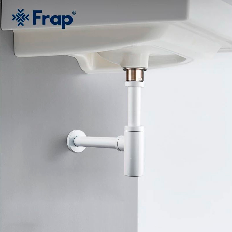 Сифон для раковины  белый 1 1/4      F82-6  FRAP - Изображение №3