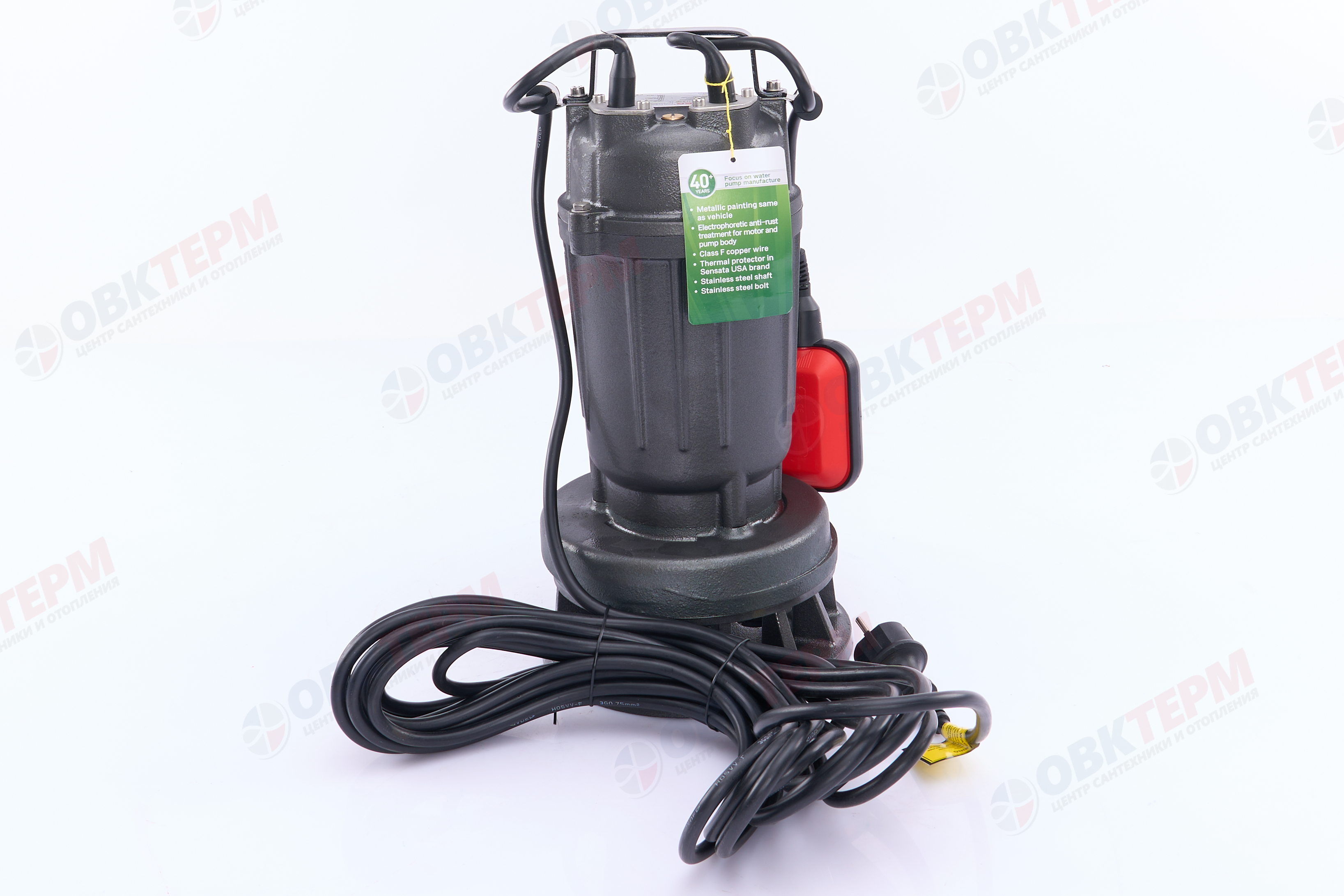 Насос фекальный  WQD 10-11-0.75 F  KOER (0,75кВт/233л.м./7м) - Изображение №5