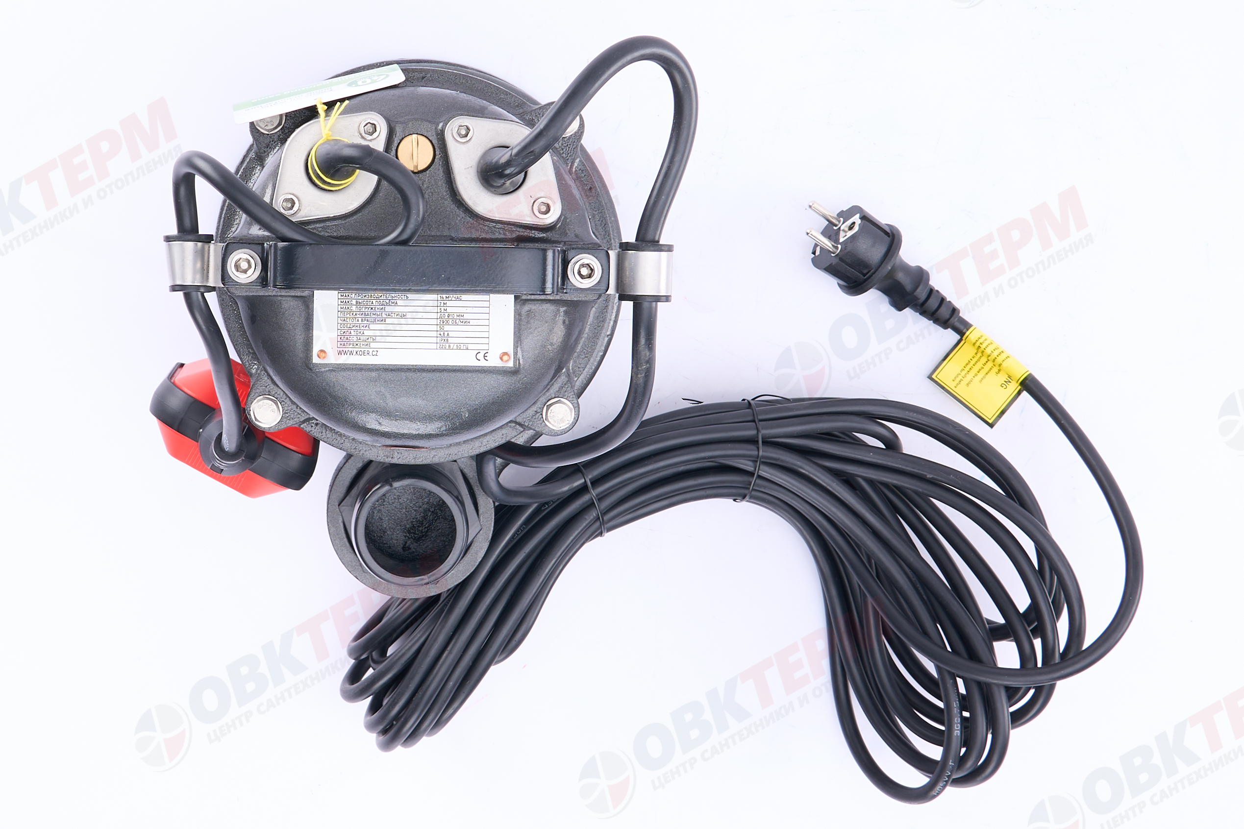 Насос фекальный  WQD 10-11-0.75 F  KOER (0,75кВт/233л.м./7м) - миниатюра №6