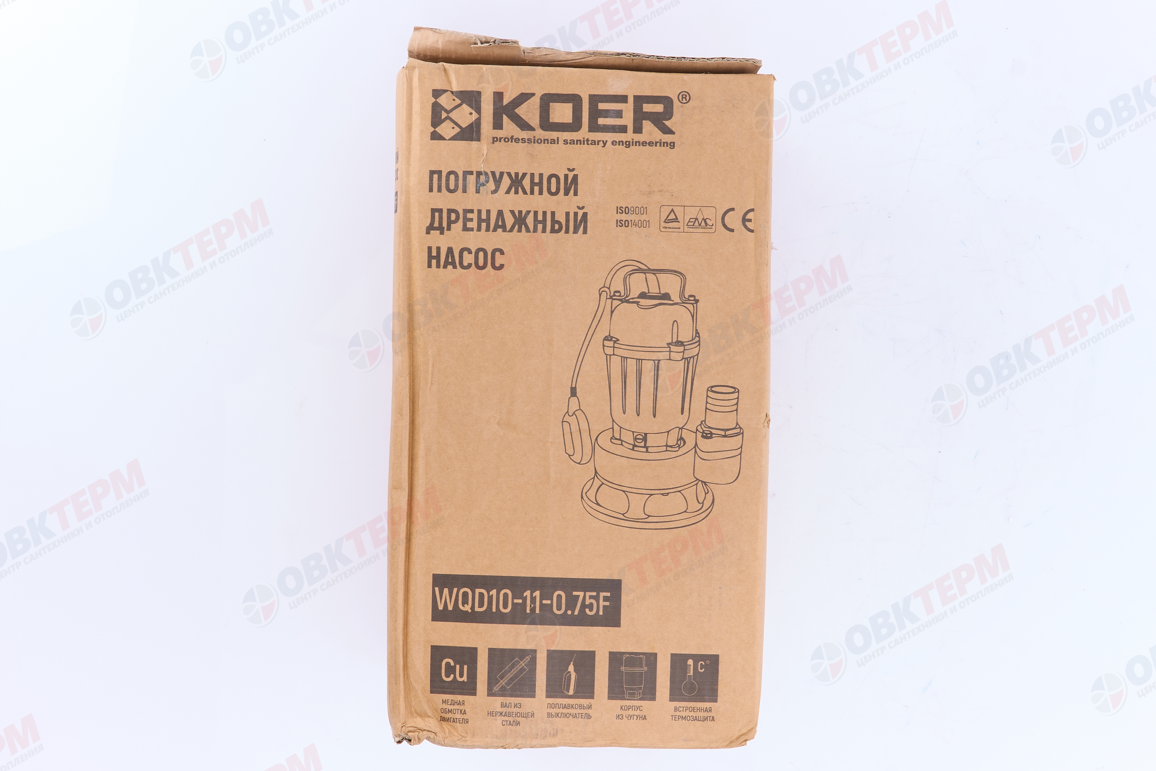 Насос фекальный  WQD 10-11-0.75 F  KOER (0,75кВт/233л.м./7м) - миниатюра №8