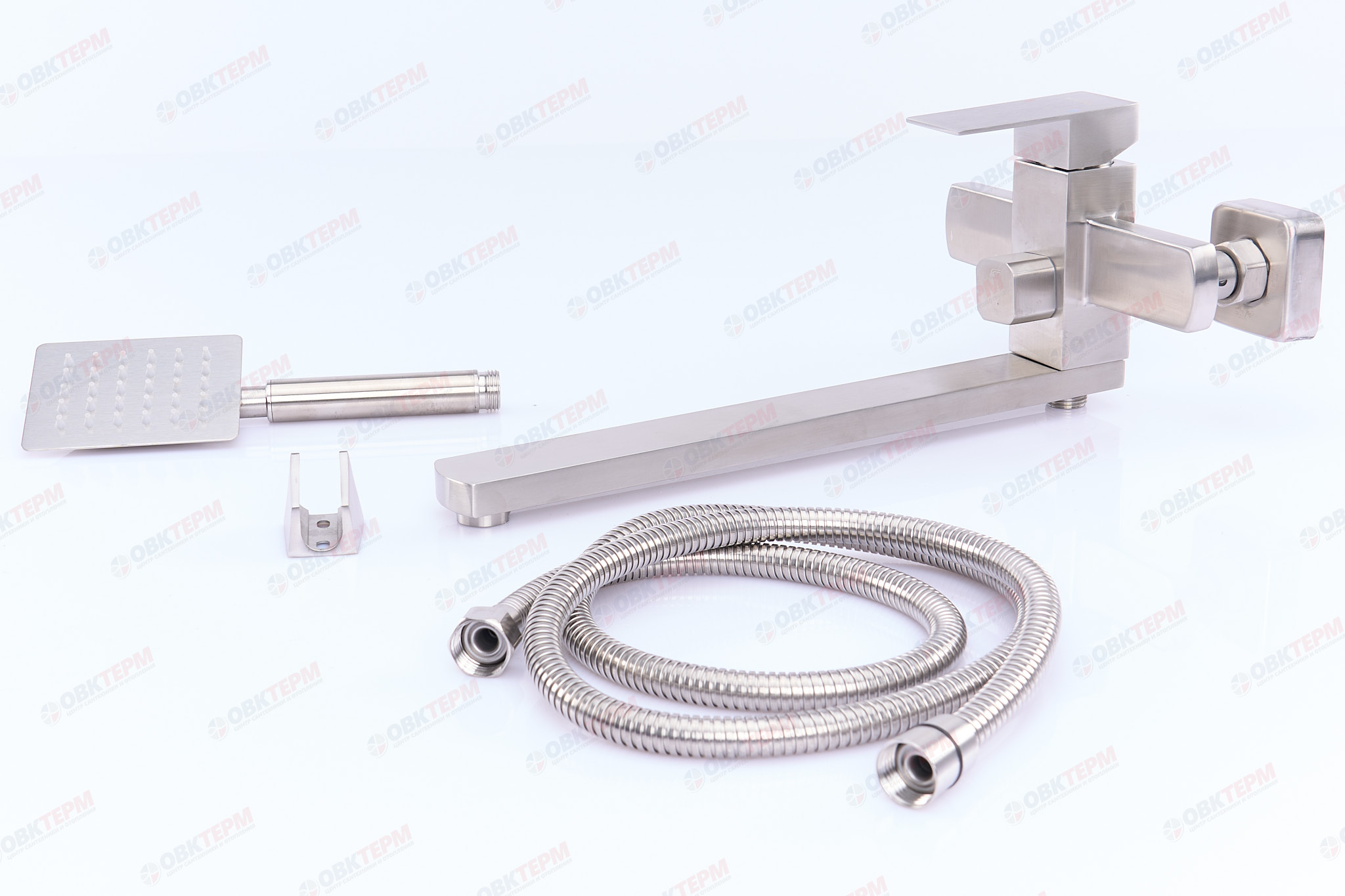 Смеситель д/ванны нерж/сталь MIXXUS KUB 007 (EURO)  Ø40  (8 шт/ящ) - Изображение №3