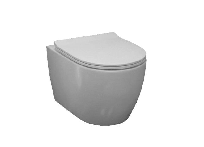 Унитаз подвесной Watersense Milana Vortex, Торнадо, безободковый с быстросъемным сиденьем микролифт - Изображение №1