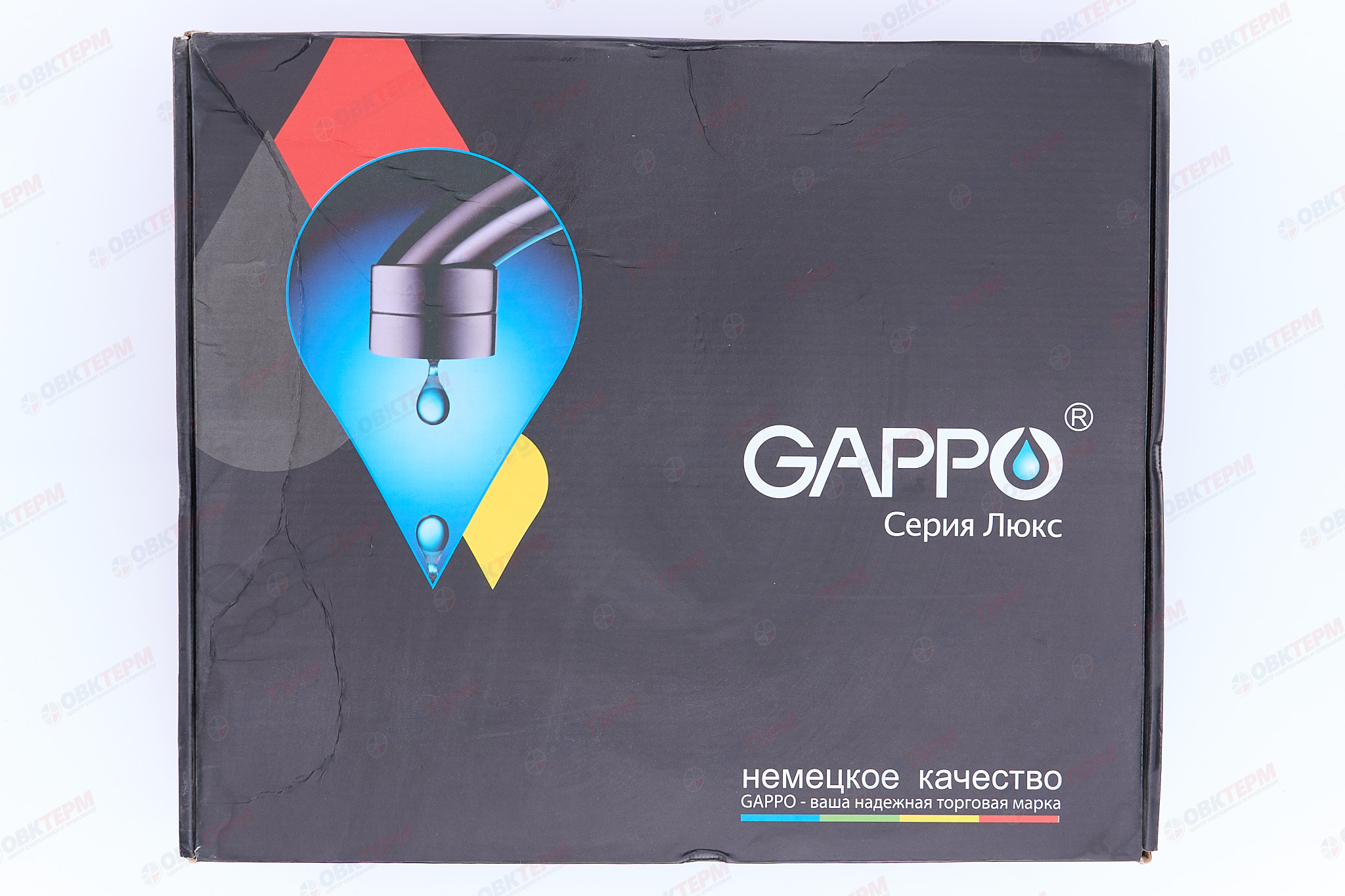 Смеситель в борт ванны GAPPO G1189-6 латунь /золото, керам/буксы, лейка 1 реж. - миниатюра №8