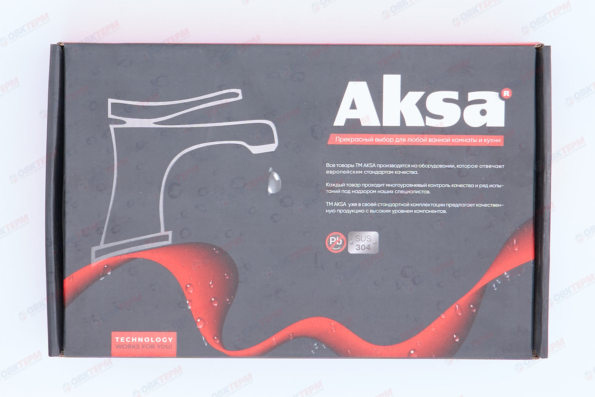 Смеситель д/умывальника AKSA SIM-01-16-B  нерж/сталь  (10 шт/ящ) - миниатюра №8