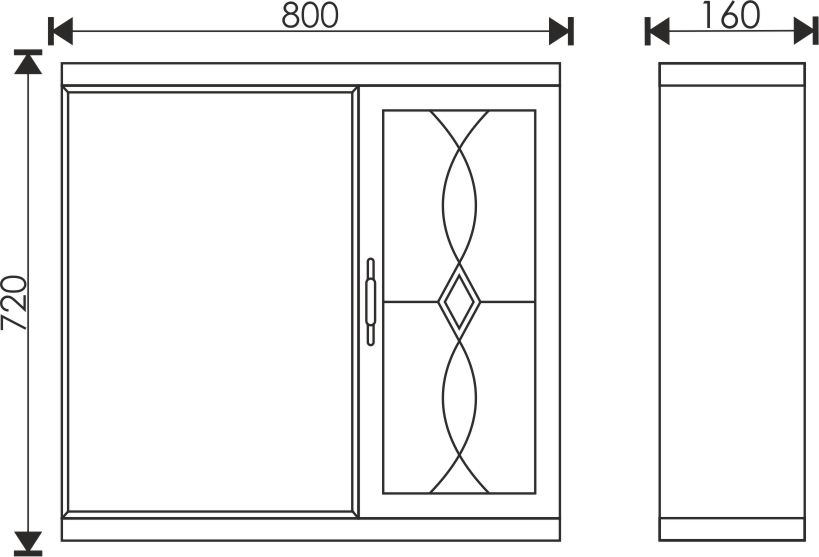 Зеркало EvaGold 80 "Felix" - миниатюра №2