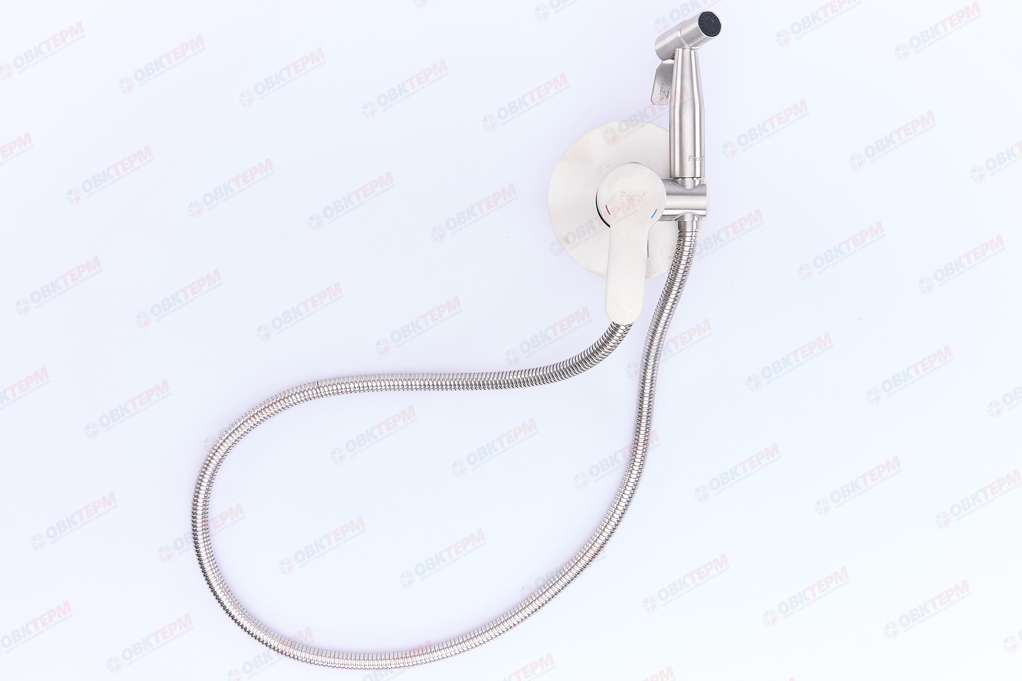 Смеситель с гигиеническим душем FRAP F72801 нерж/сталь - Изображение №4