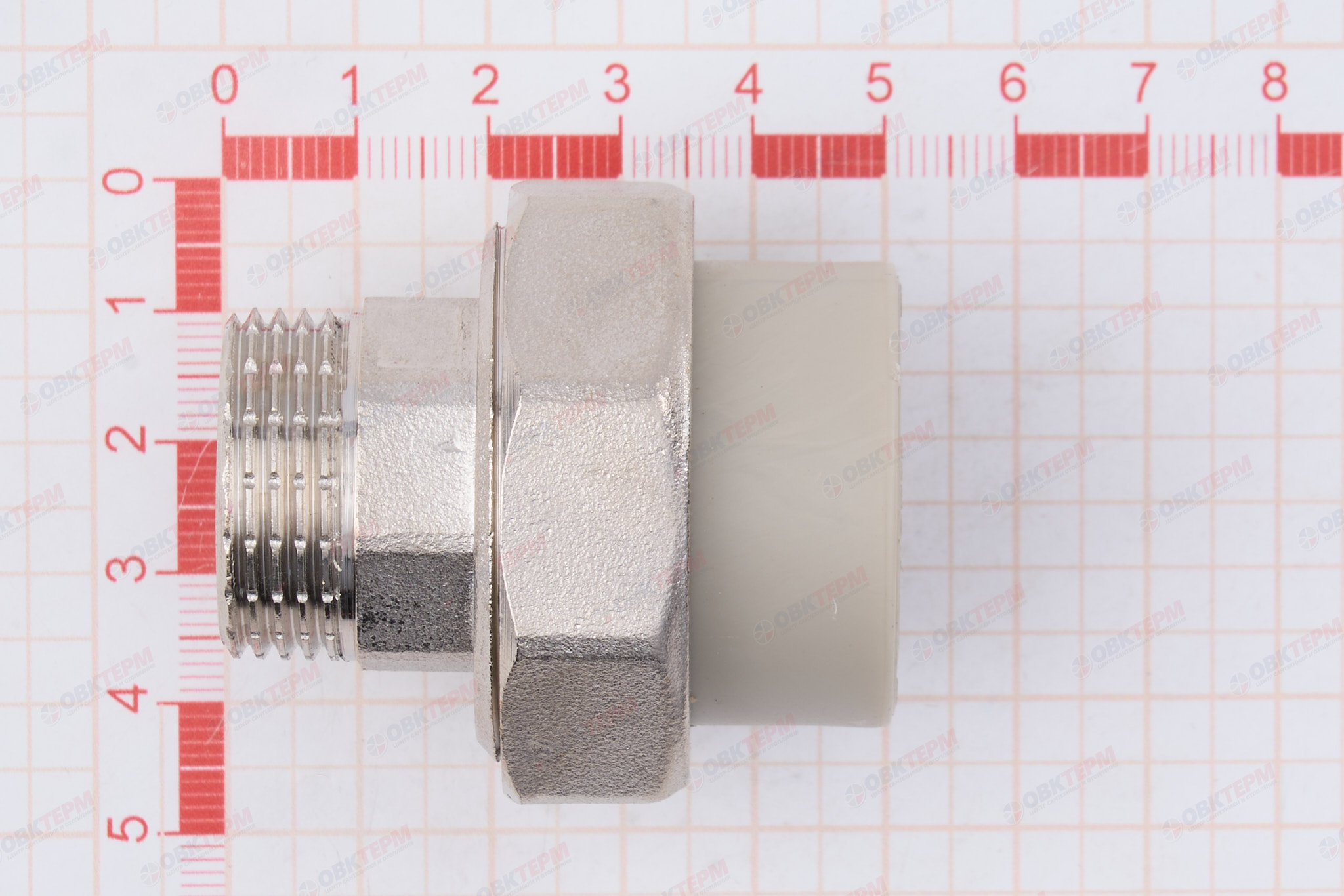 Разборное соединение   25 *  3/4"  Н    СЕРОЕ PP-R    (RTP)    (120/10) - миниатюра №6