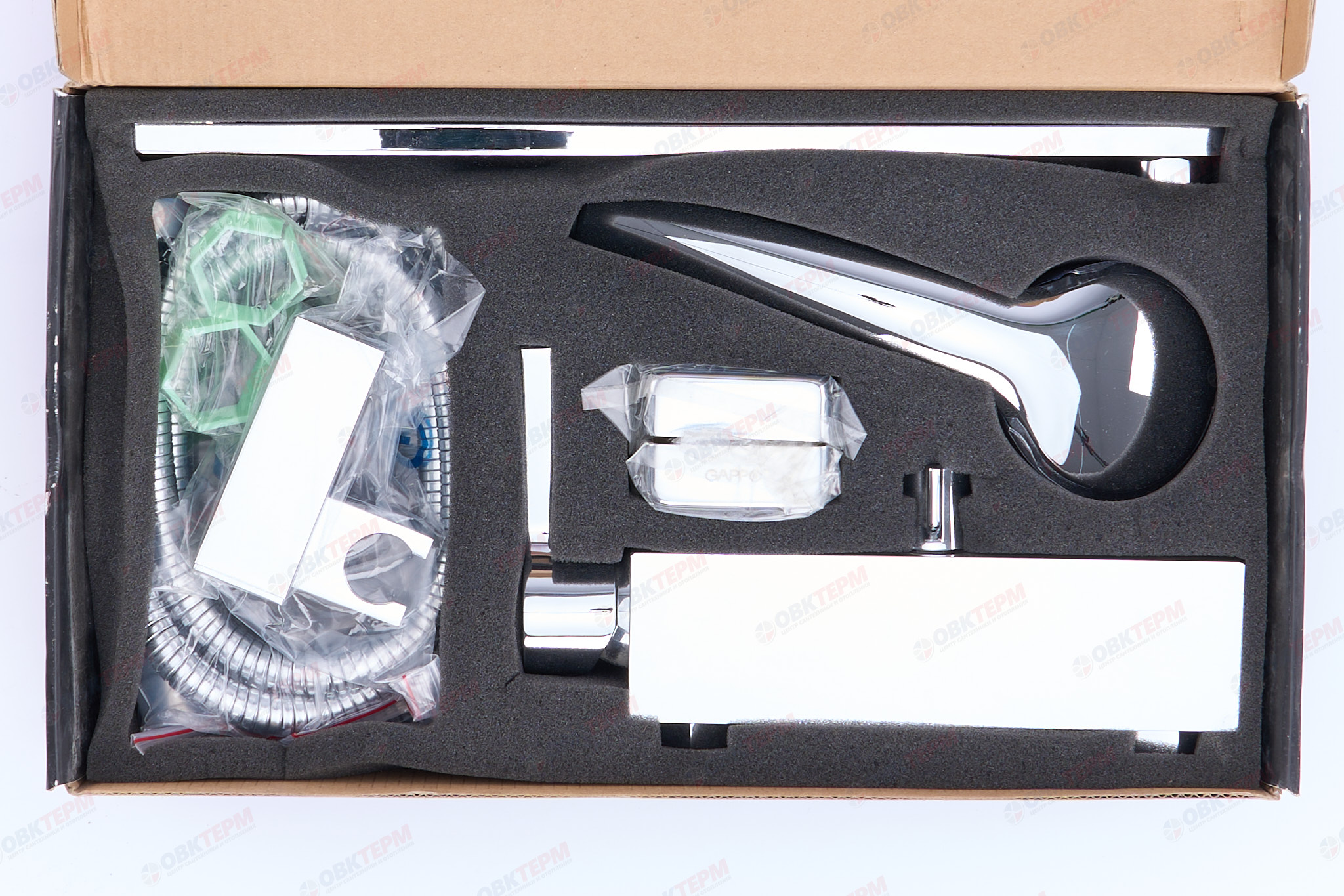 Смеситель д/ванны хром  G2204 *  (ф35, длинный гусак 35 см, евро перекл.)    GAPPO - миниатюра №5