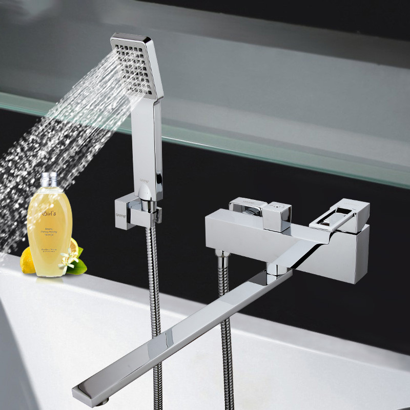 Смеситель д/ванны хром  G2240*   (ф25, длинный гусак 35 см, евро перекл.)    GAPPO - миниатюра №6