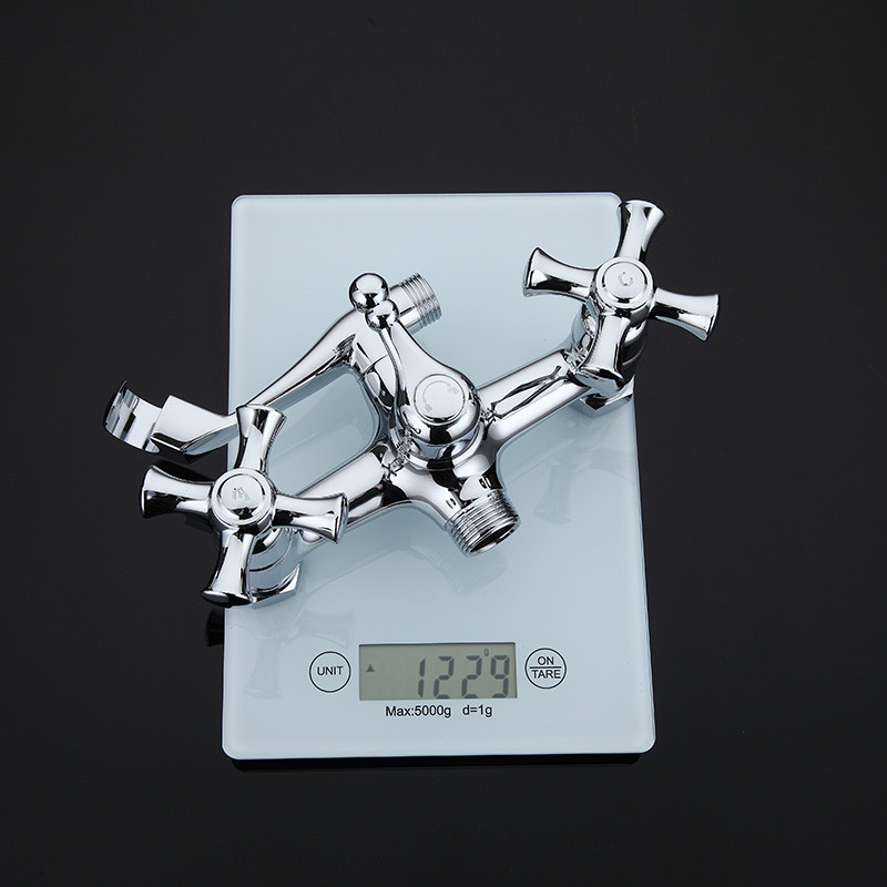 Смеситель д/ванны буксовый GAPPO G2242 латунь /хром /керам/буксы, излив 350мм, лейка 1 реж - Изображение №3