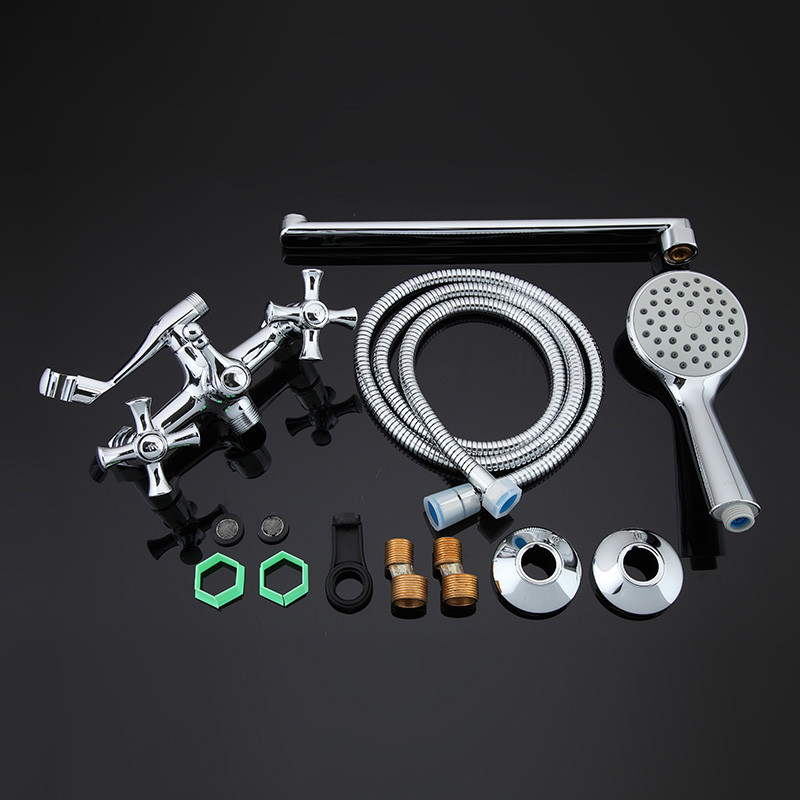 Смеситель д/ванны буксовый GAPPO G2242 латунь /хром /керам/буксы, излив 350мм, лейка 1 реж - Изображение №4