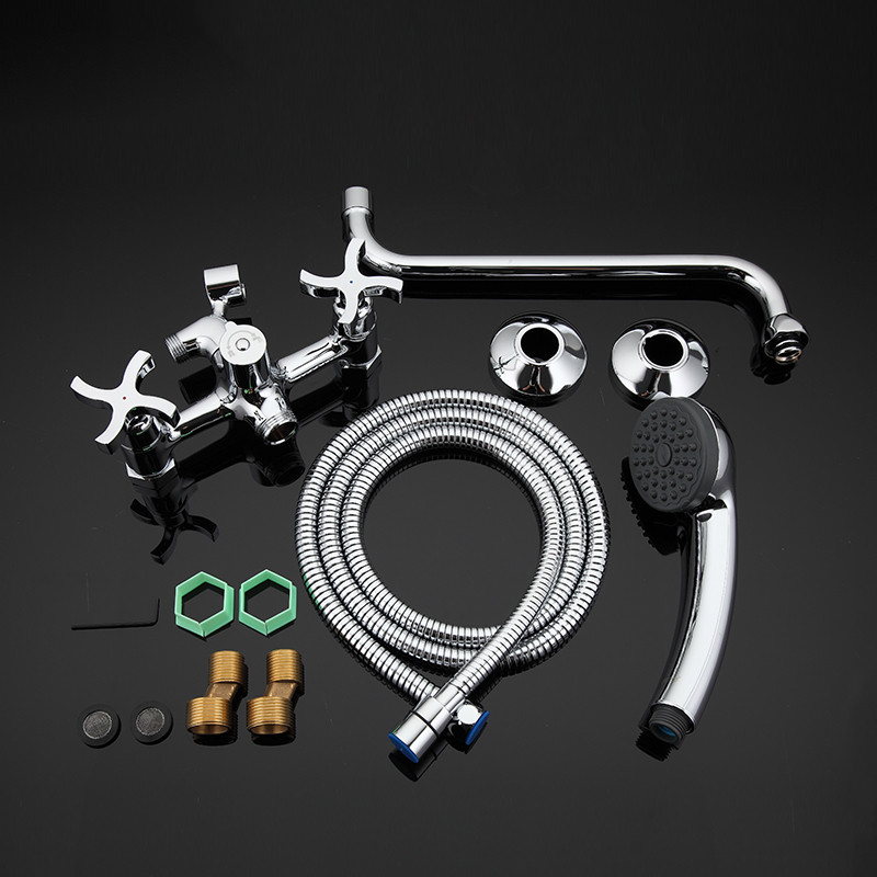 Смеситель д/ванны, хром, керам/буксы, излив 320мм, лейка 1 реж., G2243,  GAPPO - Изображение №4