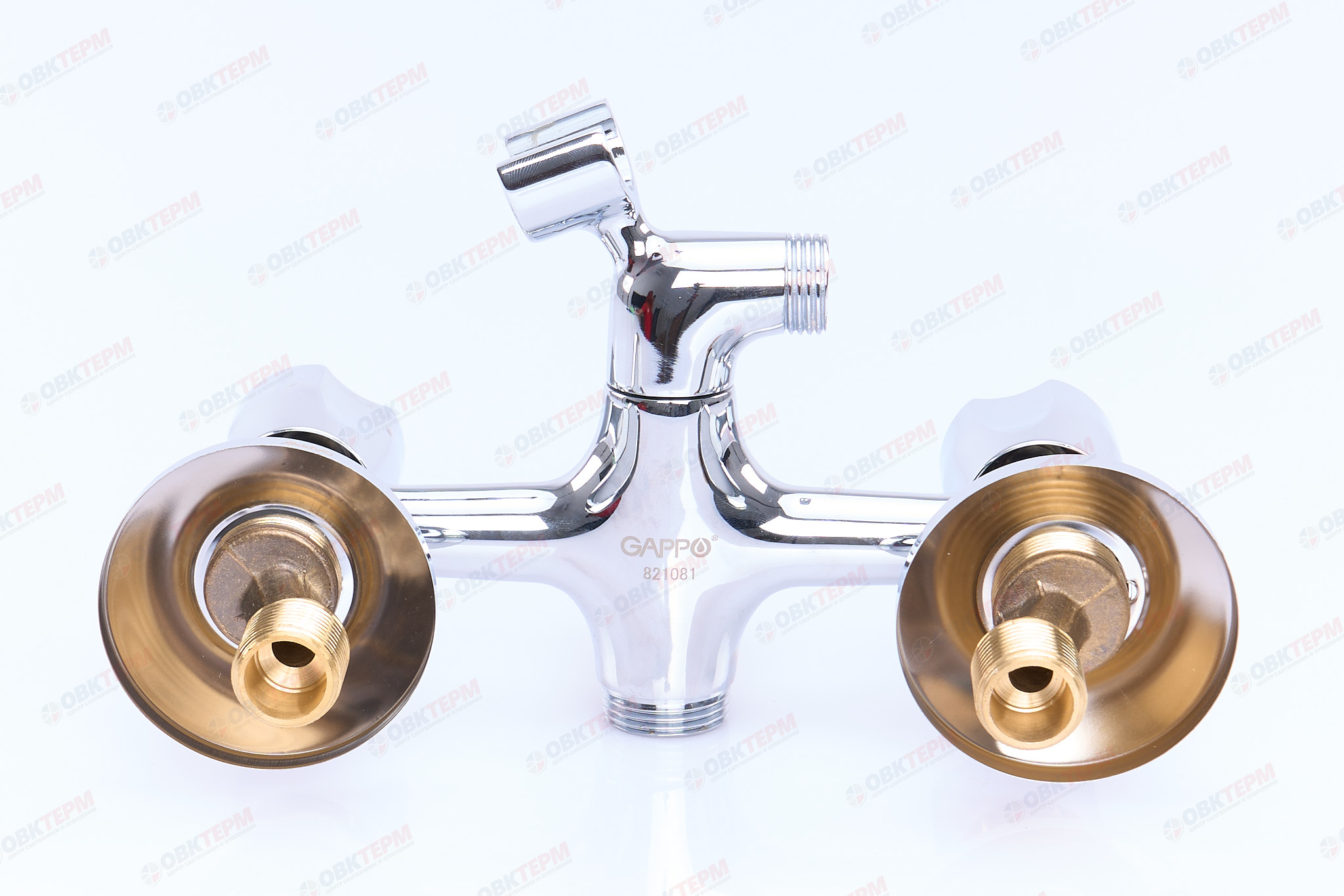 Смеситель д/ванны буксовый GAPPO G2244 латунь /хром /керам/буксы, излив 320мм, лейка 1 реж. - Изображение №5