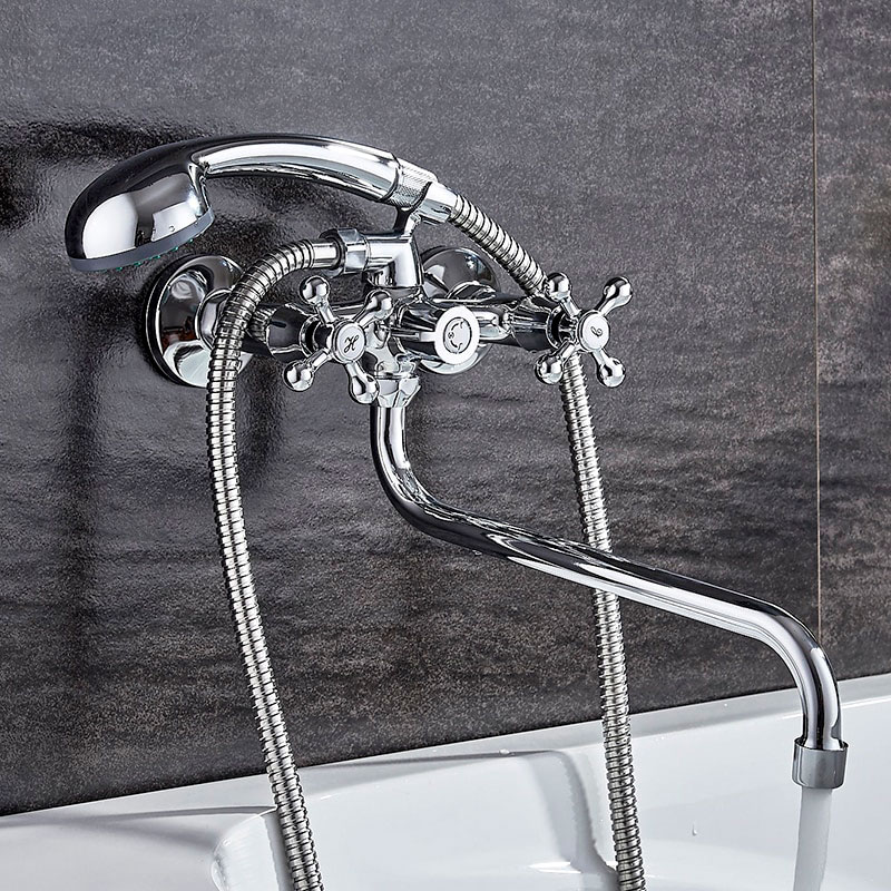 Смеситель д/ванны хром  G2245*   (длинный гусак 32 см, евро перекл. 90, п/об)  GAPPO - Изображение №2