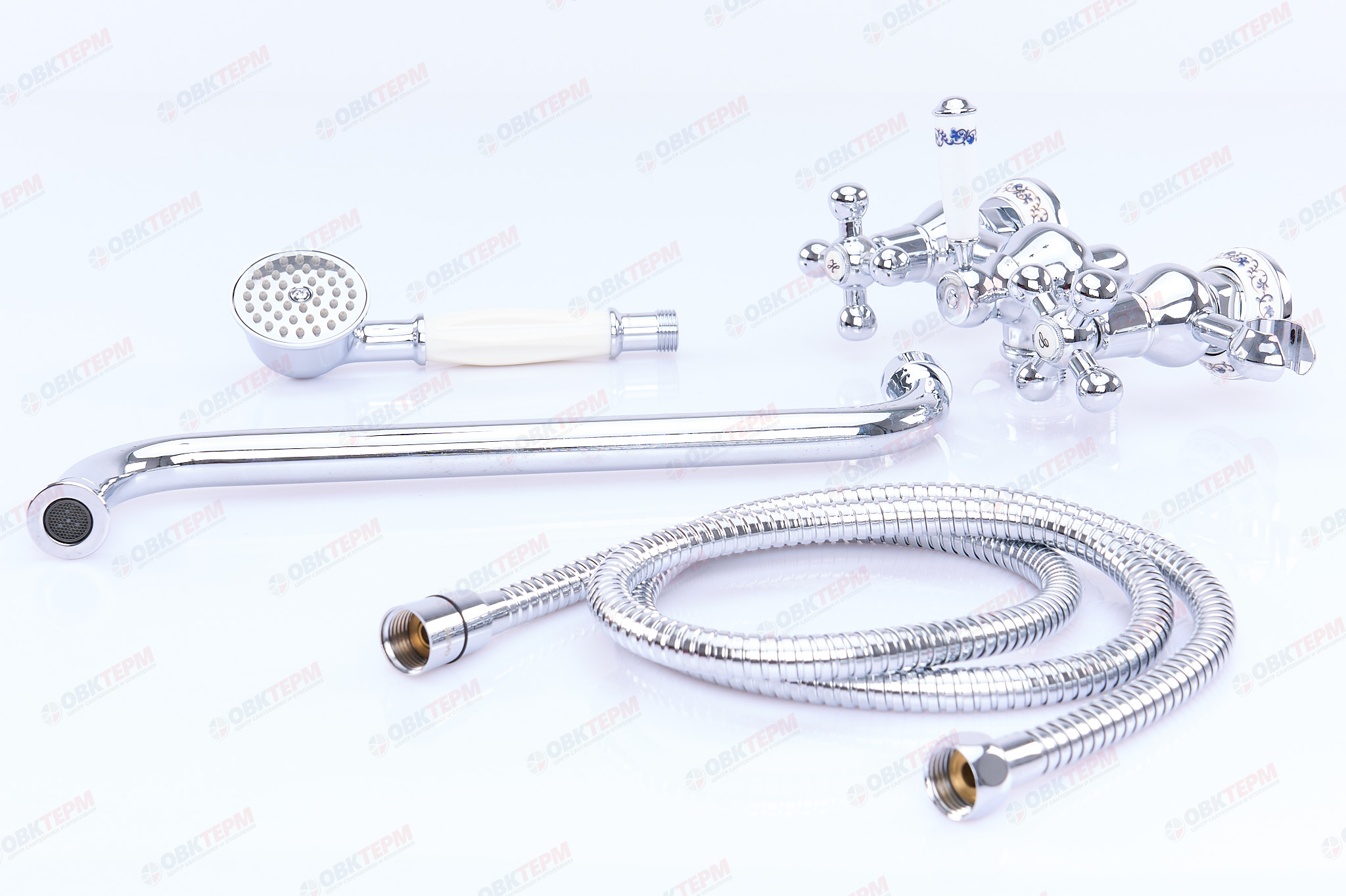 Смеситель д/ванны хром  G2265*   (длинный гусак 35 см, евро перекл. 90, п/об)  GAPPO - Изображение №3