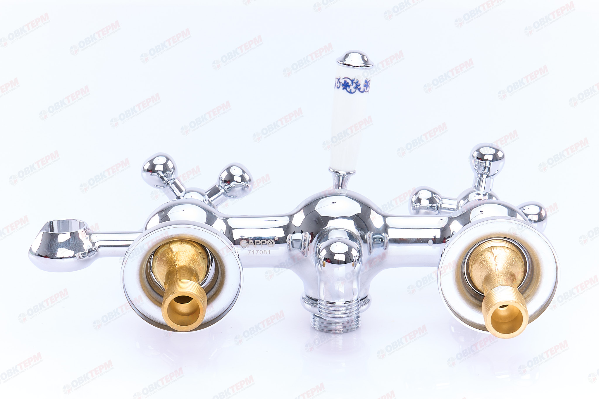 Смеситель д/ванны хром  G2265*   (длинный гусак 35 см, евро перекл. 90, п/об)  GAPPO - Изображение №4