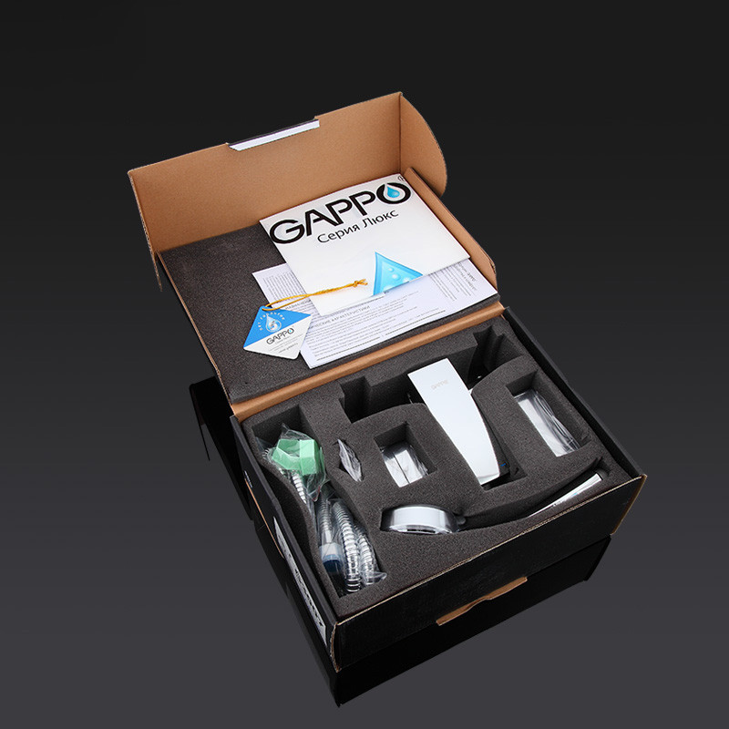 Смеситель д/ванны GAPPO G3007 латунь /хром /Ø35мм, лейка 1 реж., - Изображение №2