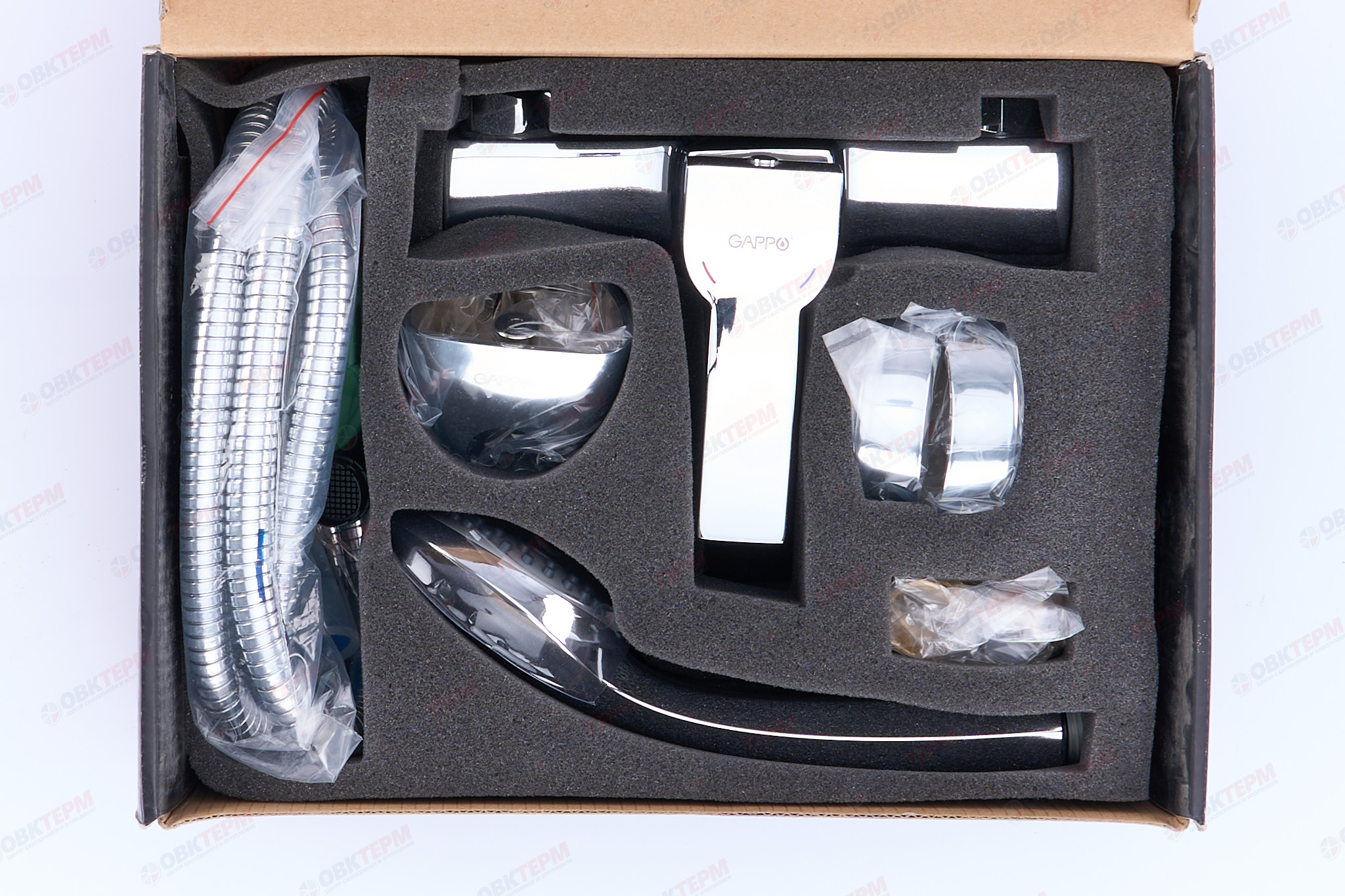 Смеситель д/ванны хром  G3008 *  (ф35, короткий гусак, перекл. на гусаке)  GAPPO - миниатюра №5