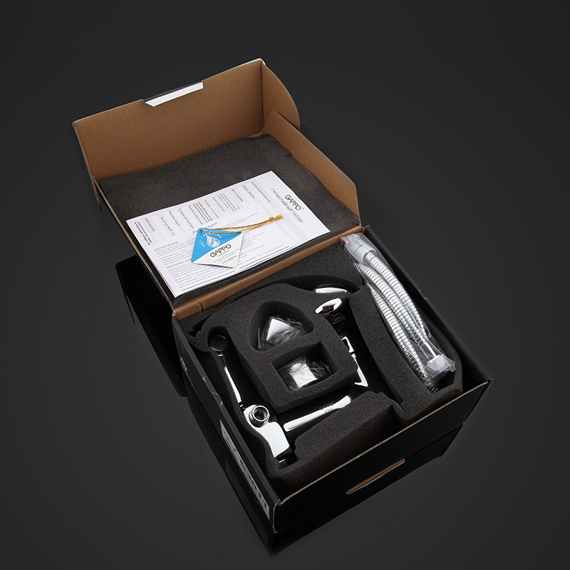 Смеситель д/ванны хром  G3011*   (ф35, короткий гусак, евро перекл)    GAPPO - миниатюра №2