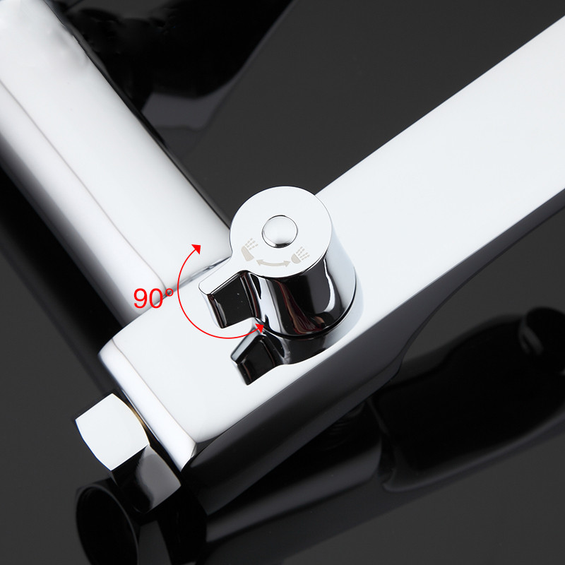 Смеситель д/ванны хром  G3011*   (ф35, короткий гусак, евро перекл)    GAPPO - миниатюра №4