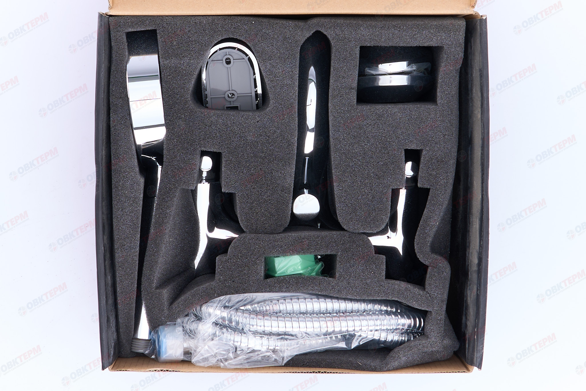 Смеситель д/ванны хром  G3031 *  (короткий гусак, перекл. на гусаке, п/об)  GAPPO - Изображение №5