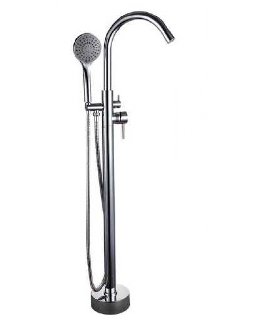 Смеситель д/ванны НАПОЛЬНЫЙ GAPPO G3098 латунь /хром /Ø35мм, высота 850мм - изображение №1