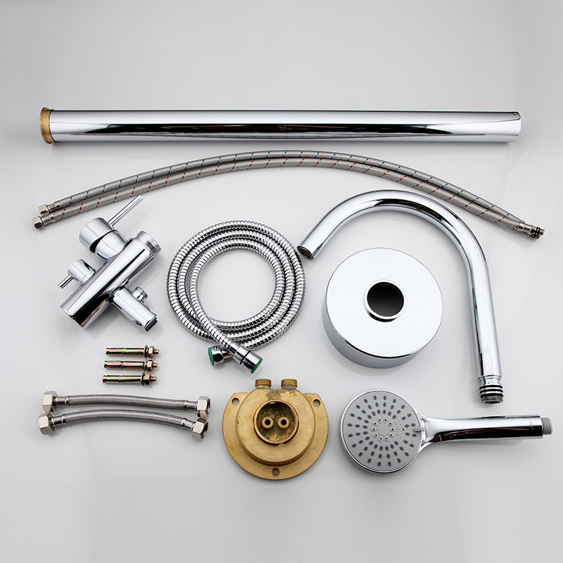 Смеситель д/ванны НАПОЛЬНЫЙ GAPPO G3098 латунь /хром /Ø35мм, высота 850мм - миниатюра №4