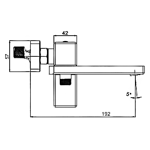 Смеситель д/ванны GAPPO G3218 латунь /хром /Ø35мм /лейка 1 реж - миниатюра №8