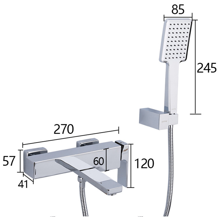 Смеситель д/ванны GAPPO G3218 латунь /хром /Ø35мм /лейка 1 реж - миниатюра №7